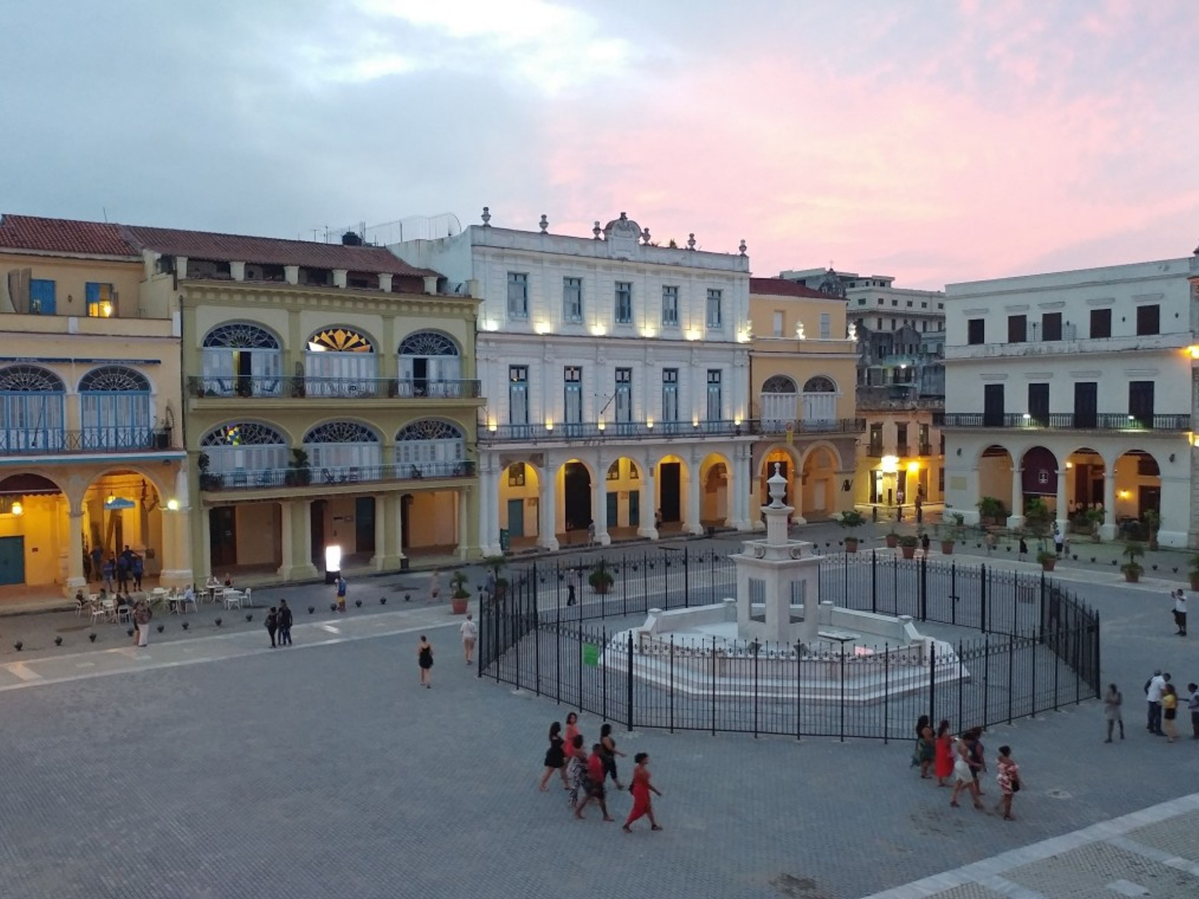 Jeep Safari “VIÑALES - HABANA OVERNIGHT”. Plaza Vieja square panoramic view, Old Havana, Havana, Cuba.