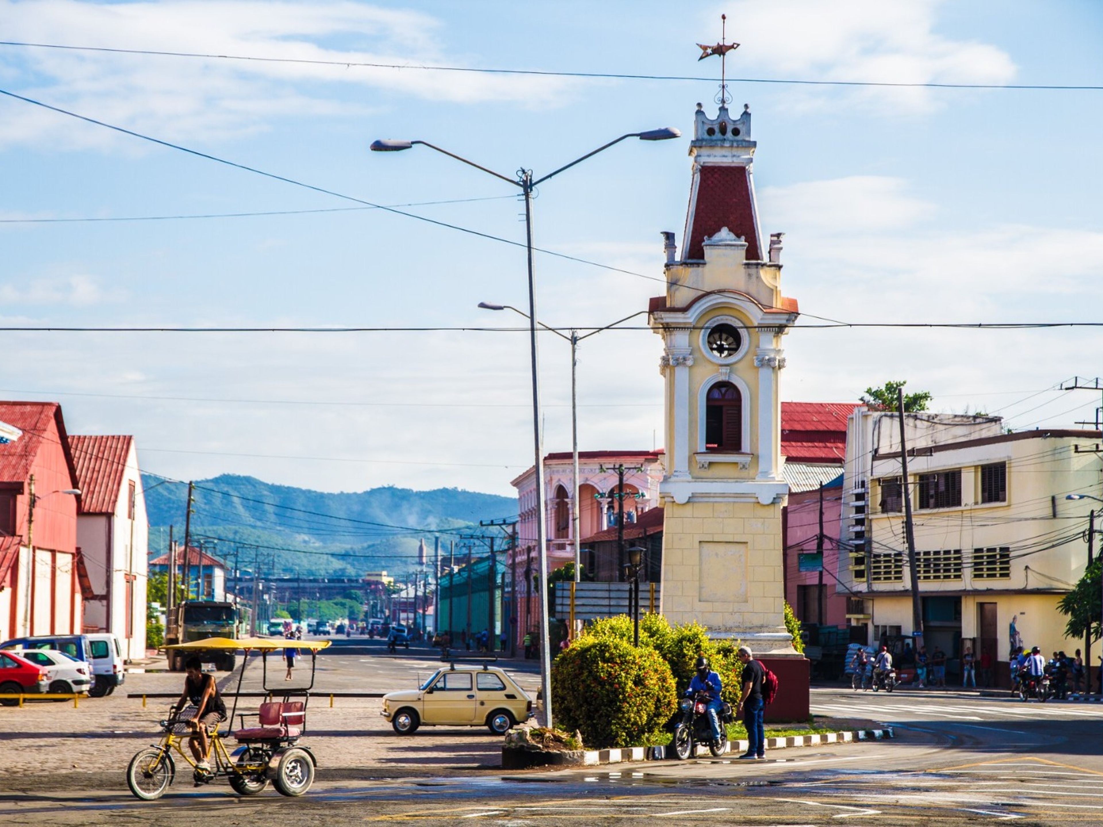 "ARCHITEKTENROUTE" Tour. Santiago de Cuba city panoramic view, Cuba.