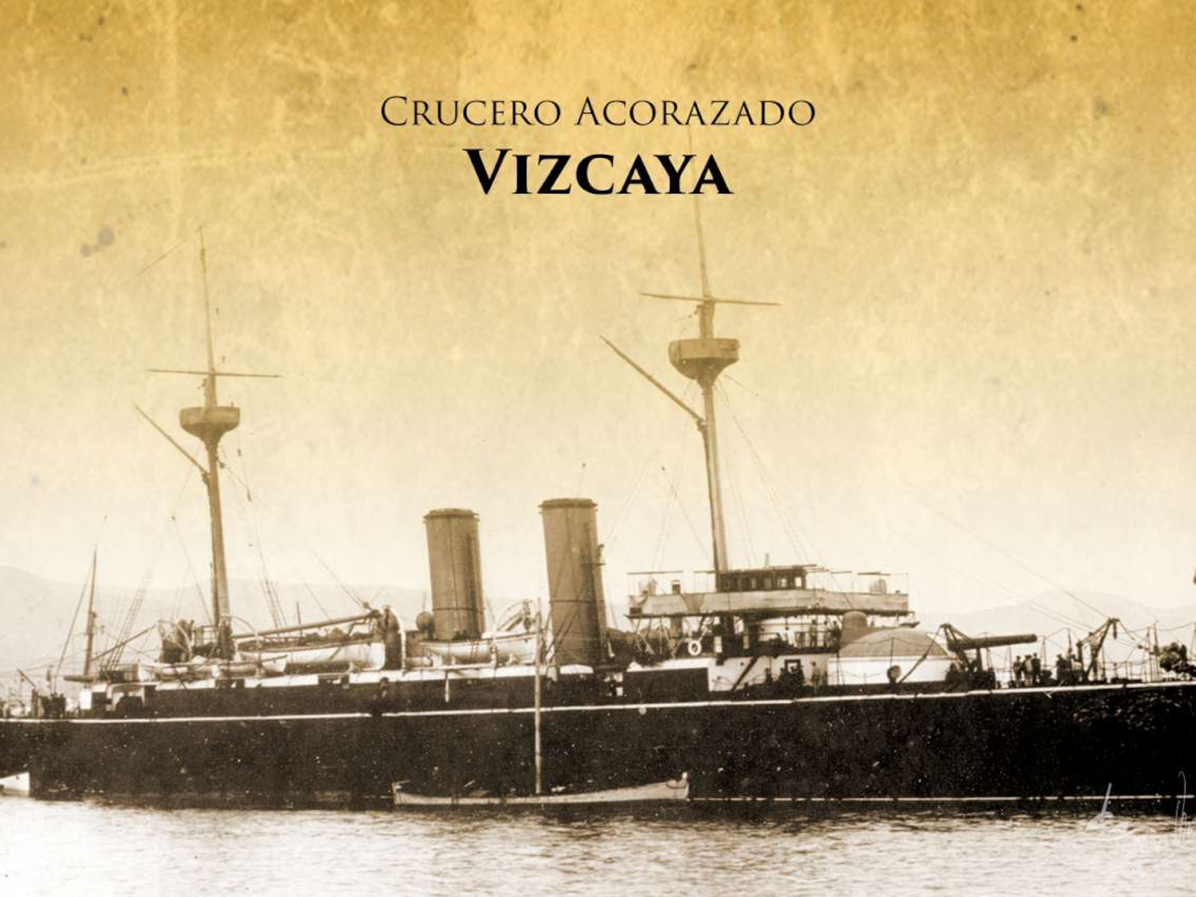Immersioni subacquee nei relitti della guerra ispanica - cubana e nordamericana del 1898. "CORAZZATA DA CROCIERA VIZCAYA".. "VIZCAYA BATTLESHIP CRUISE", Fleet vessel of Vice Admiral Pascual Cervera y Topete participating in the Naval War of 1898.