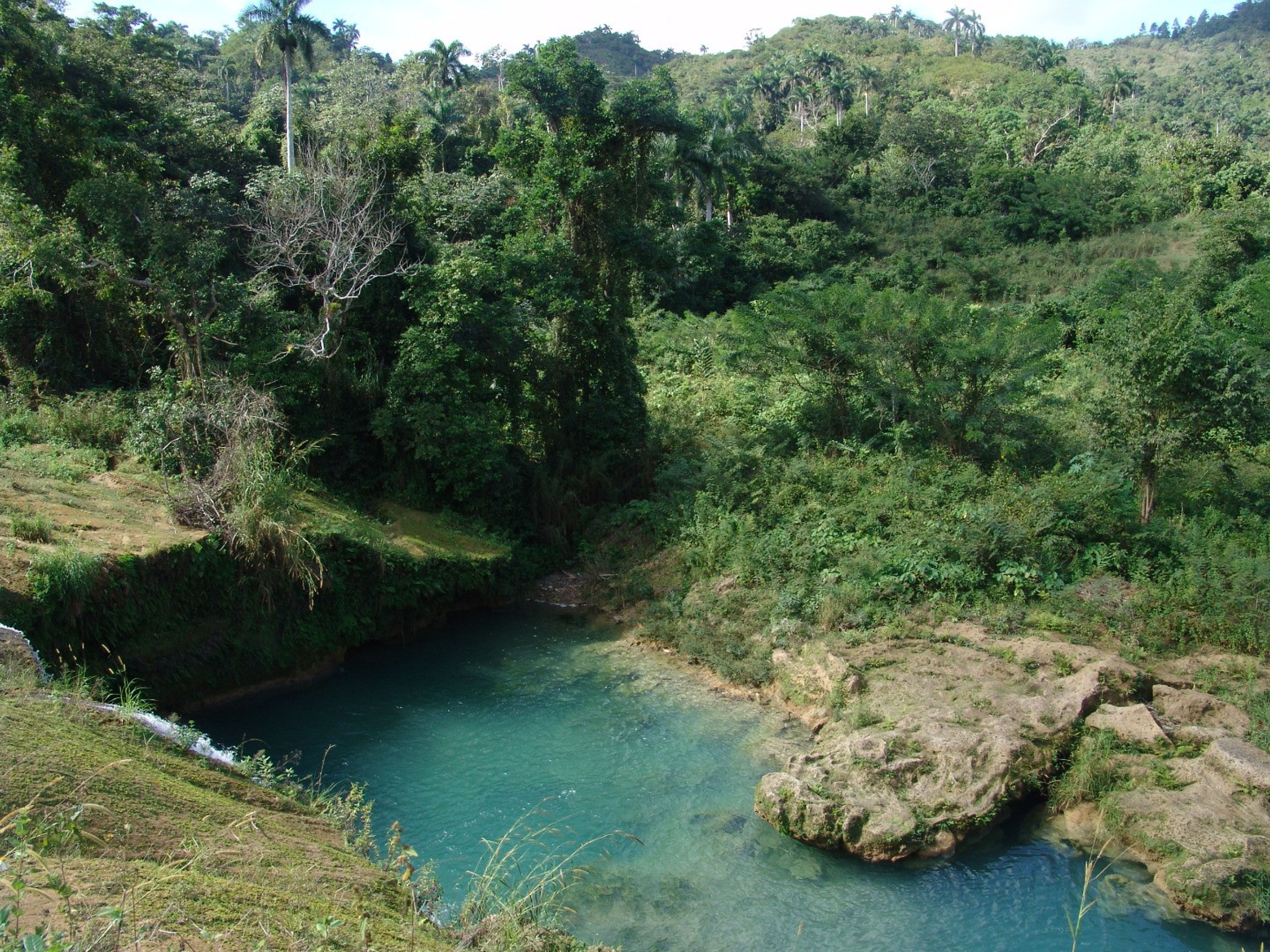 Jeep Safari "NATURE TOUR NICHO - CIENFUEGOS". Natural pool at El Nicho Water Falls, Topes de Collantes natural park.