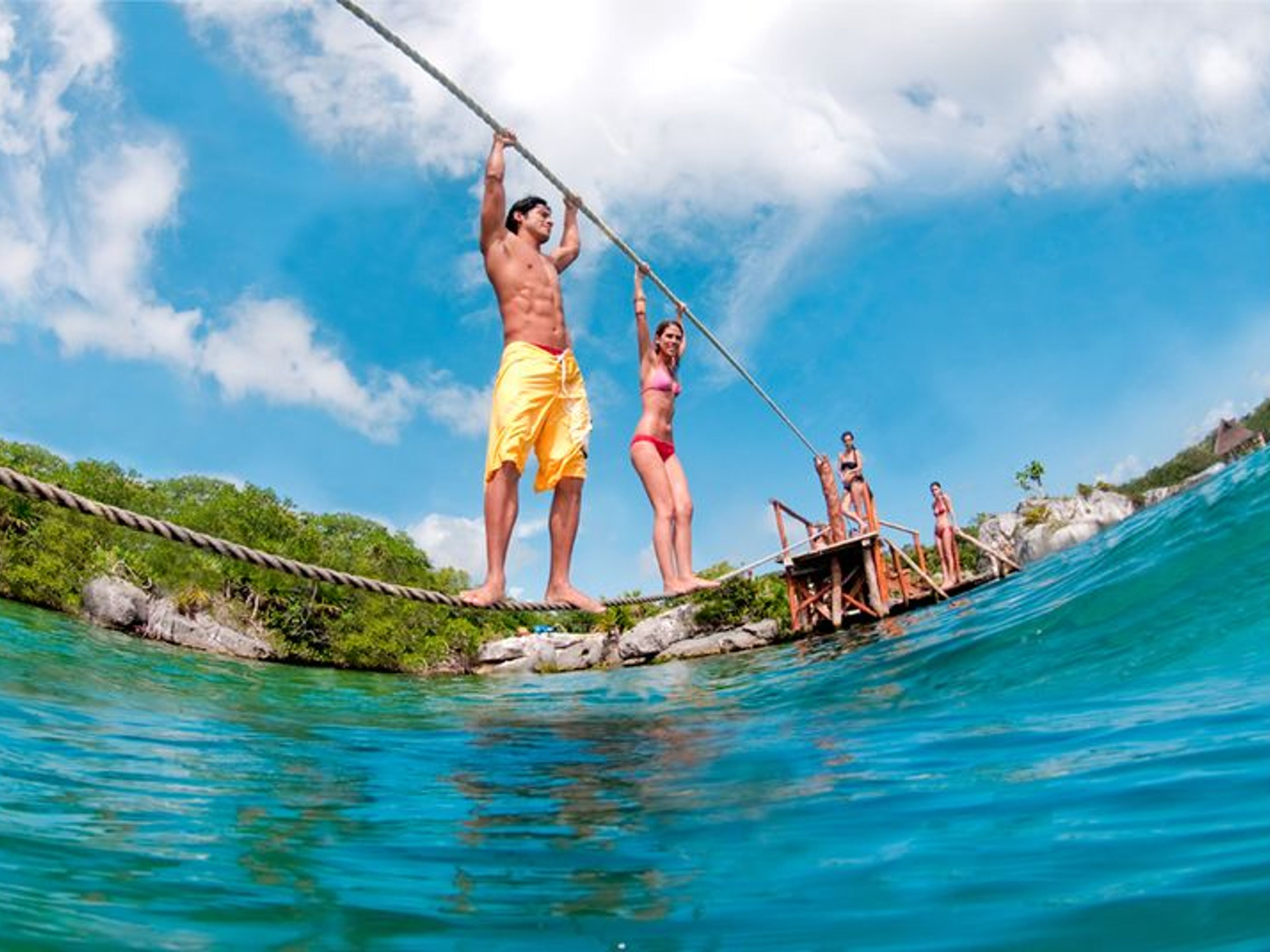 Excursão "Xel Ha". Xel-Ha Park, with numerous attractions to offer in Cancun, Yucatan Peninsula, Mexico.