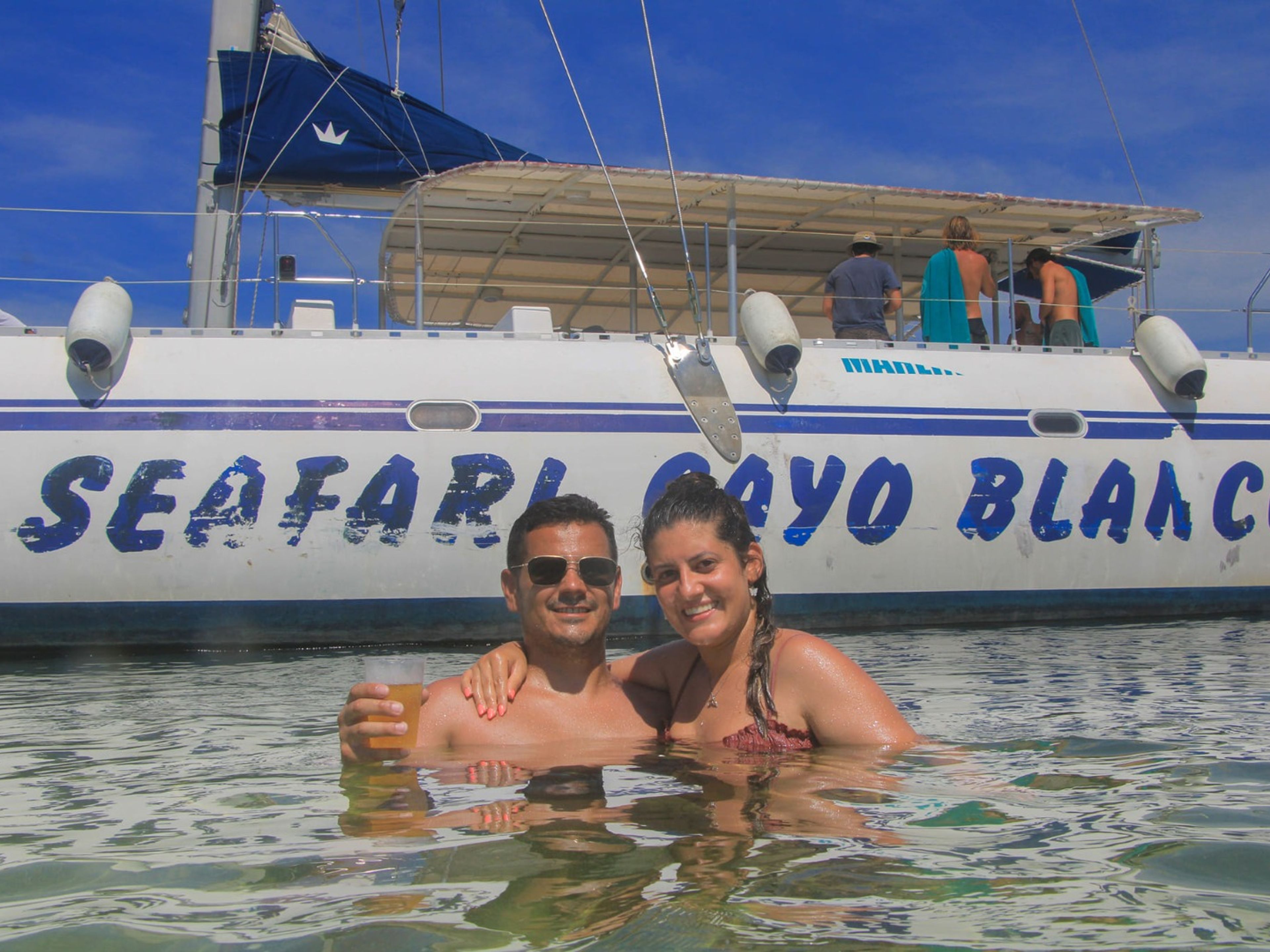 "SEAFARI CAYO BLANCO PLUS" Tour (mit interaktivem Delphin-Kontakt). “SEAFARI CAYO BLANCO PLUS” Tour (includes interactive dolphin contact), Varadero, Matanzas, Cuba.