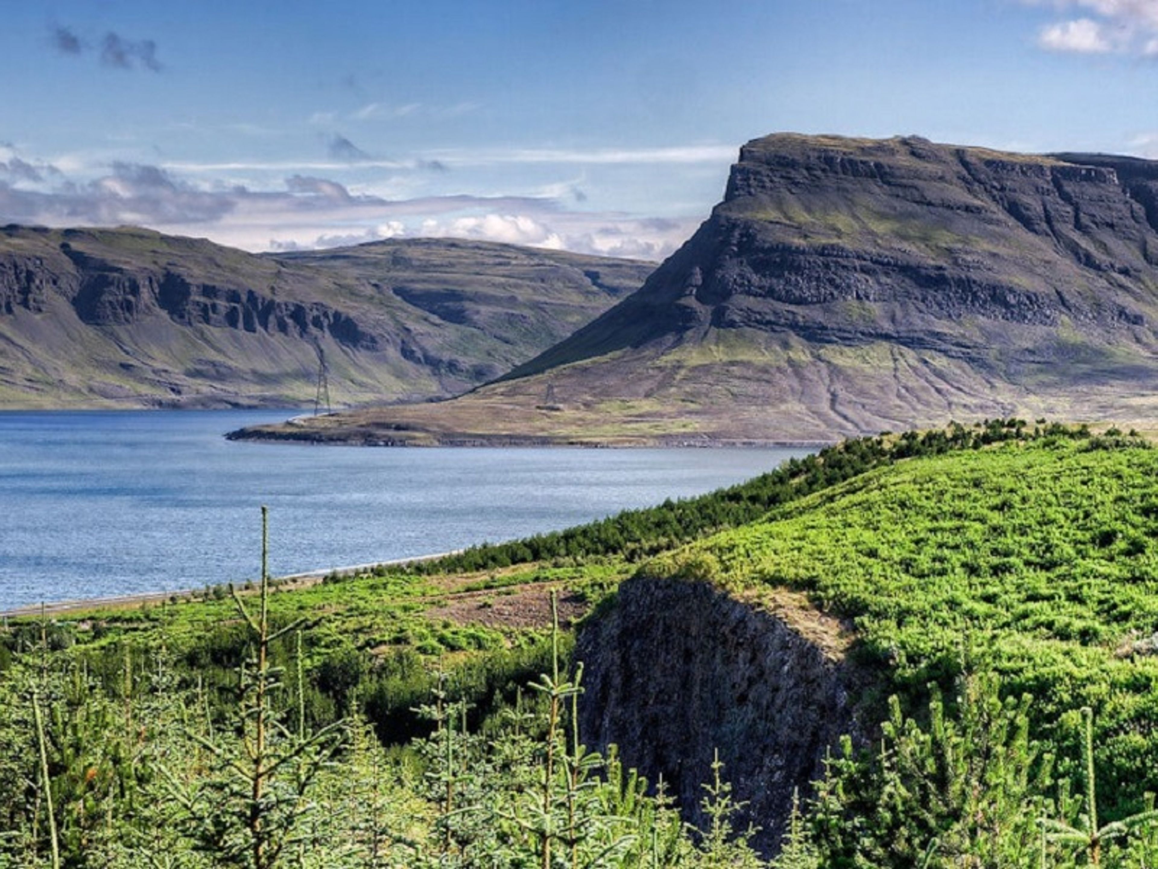 Excursão Privada "CÍRCULO DE PRATA". Hvalfjörður bay panoramic view, Iceland.
