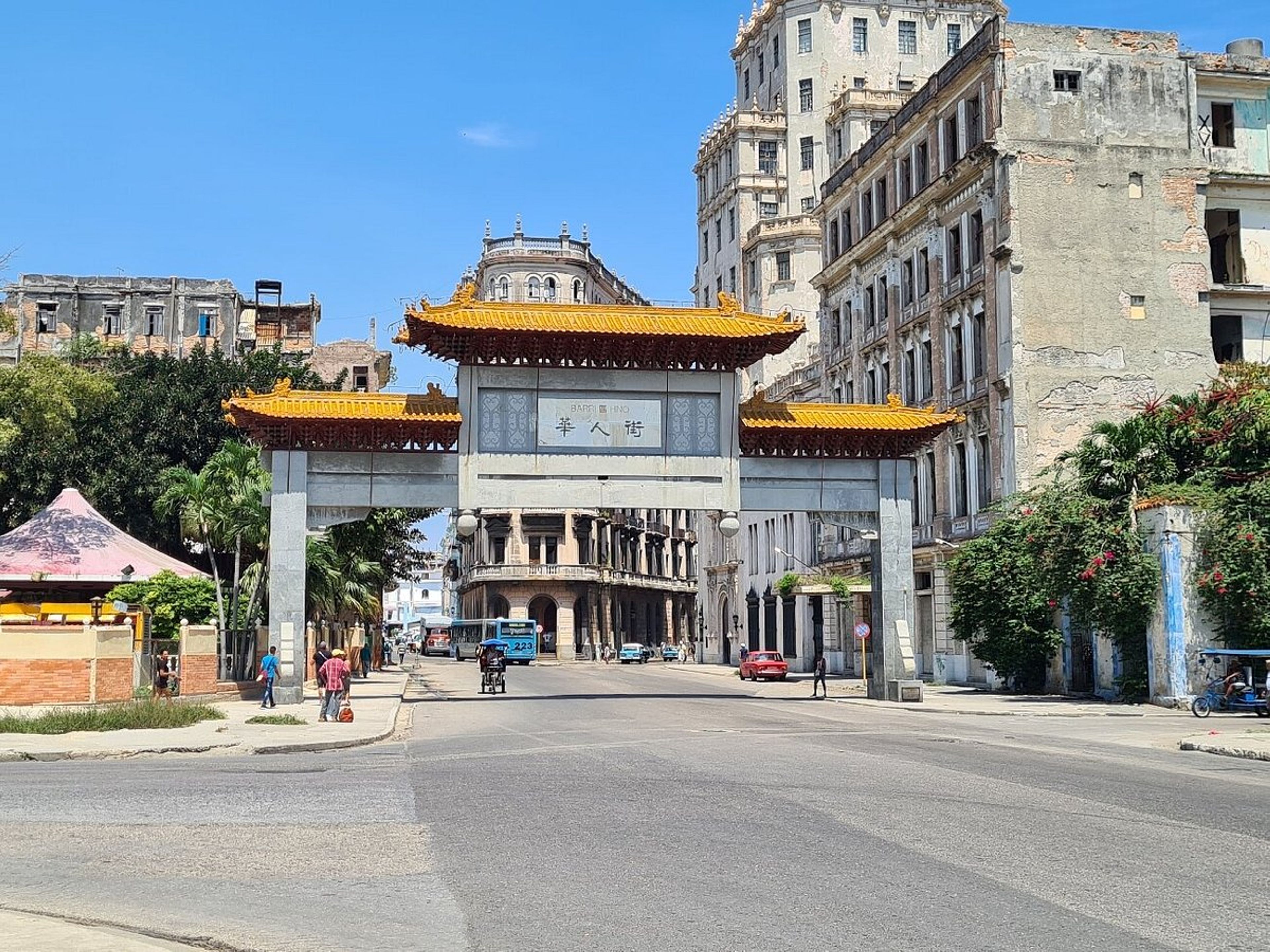 "HORSE CARRIAGE ROUTES IN HAVANA" Tour. The China Town of Havana, Havana, Cuba.