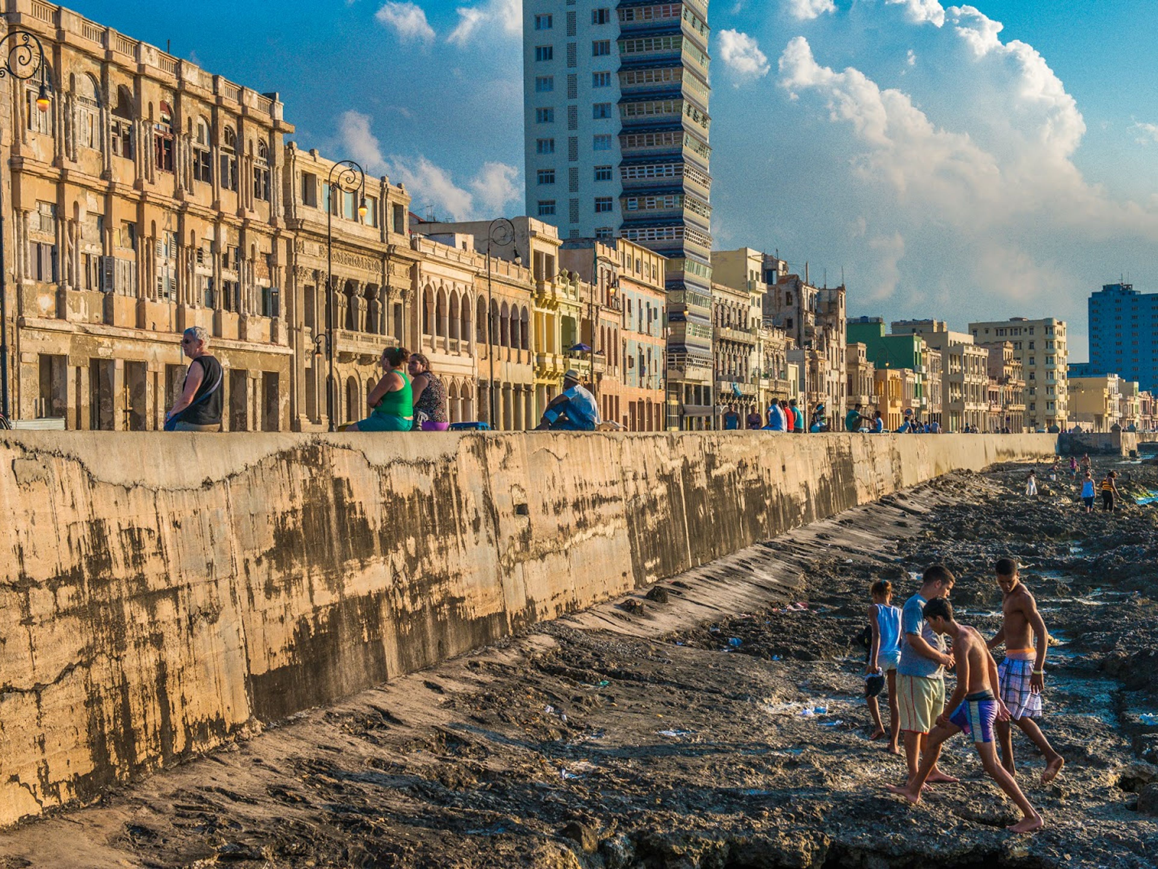 "COLONIAL HAVANA BY PLANE" Tour. The Malecon panoramic view, Havana. "Colonial Havana by Plane" Tour