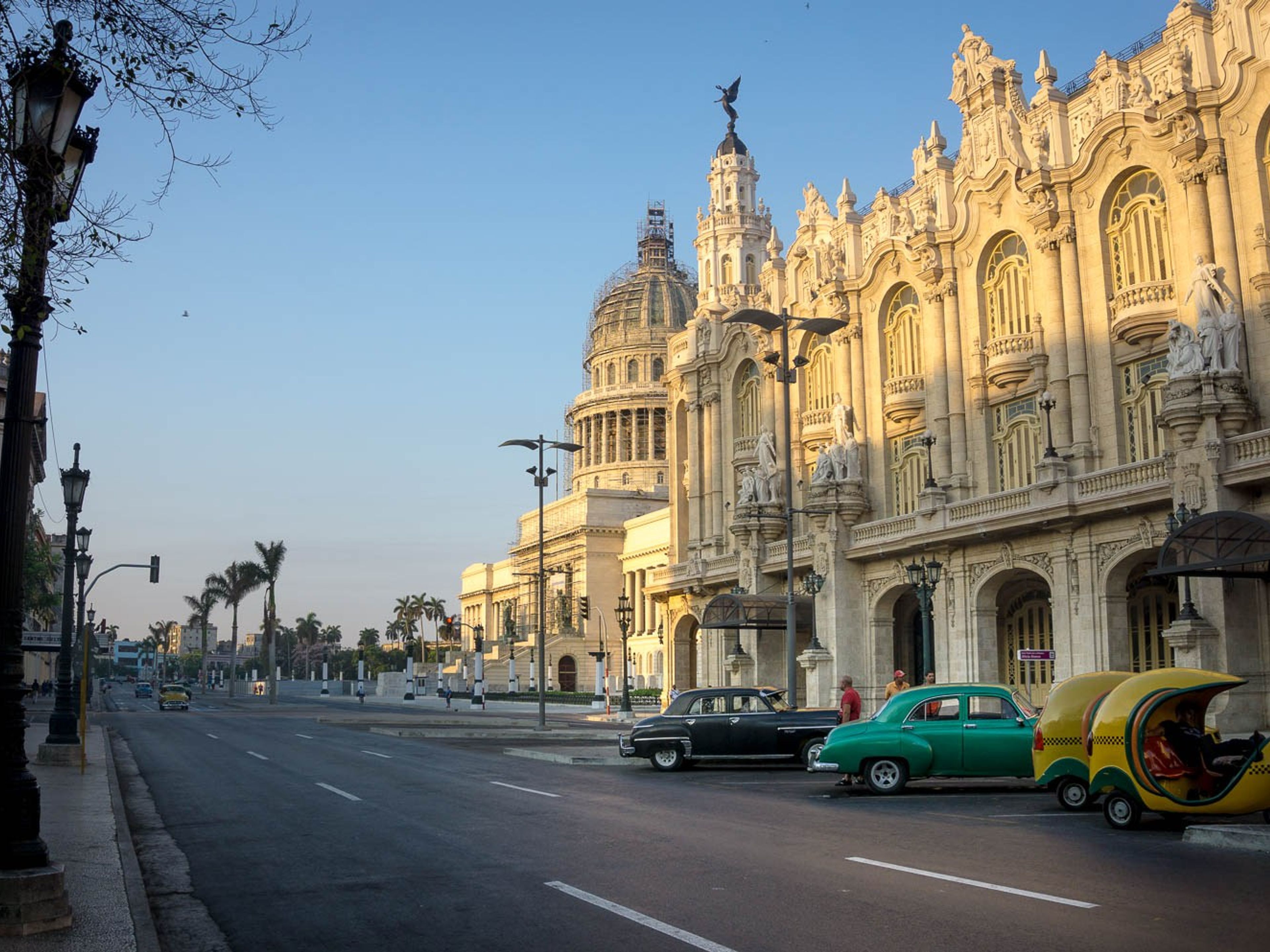 "COLONIAL HAVANA BY PLANE" Tour. The Great theater of Havana and the Capitol panoramic view, Old Havana. "Colonial Havana by Plane" Tour