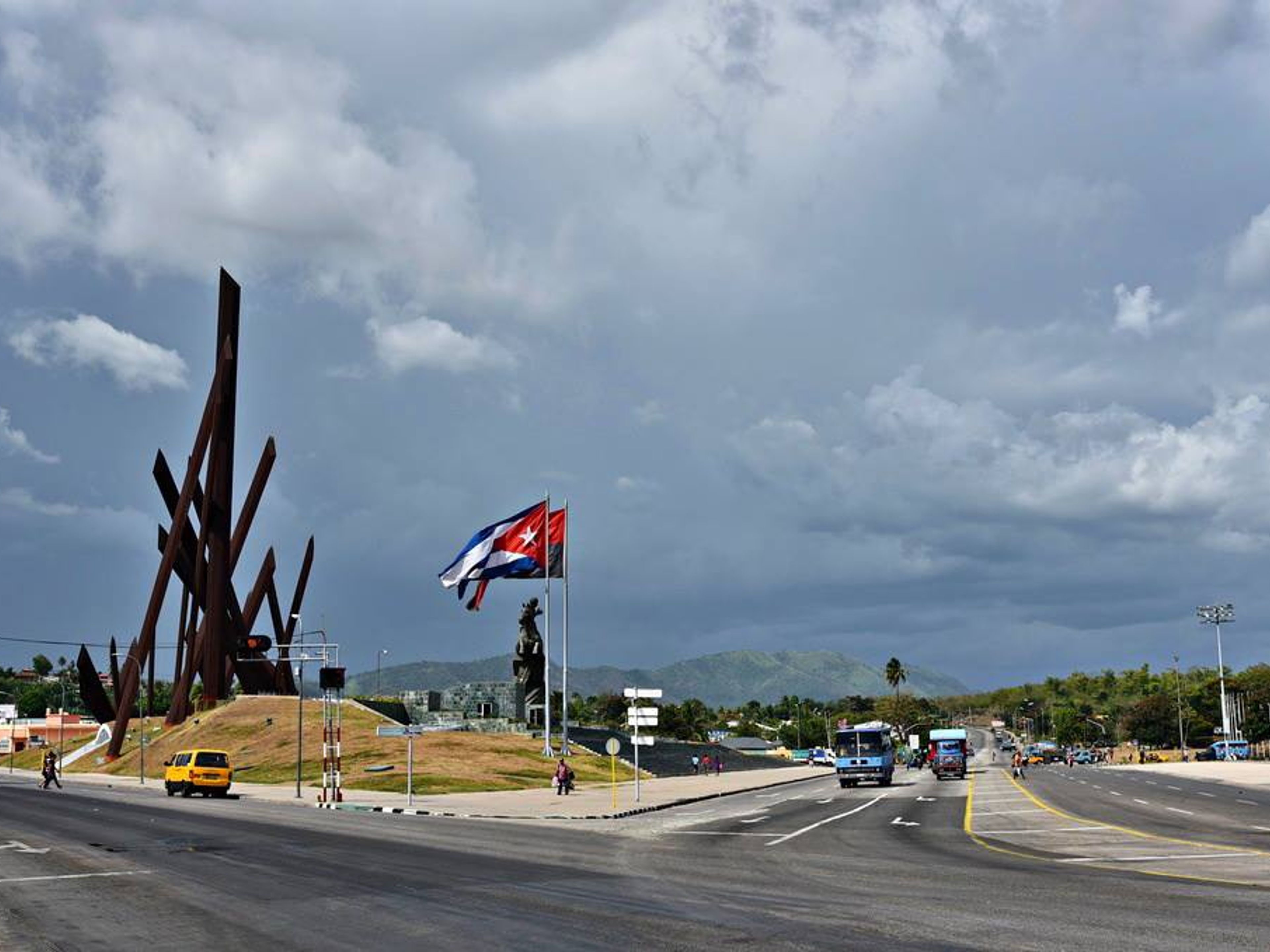 Jeep Safari "SANTIAGO DE CUBA CITY TOUR". Antonio Maceo Square in Santiago de Cuba City, Cuba