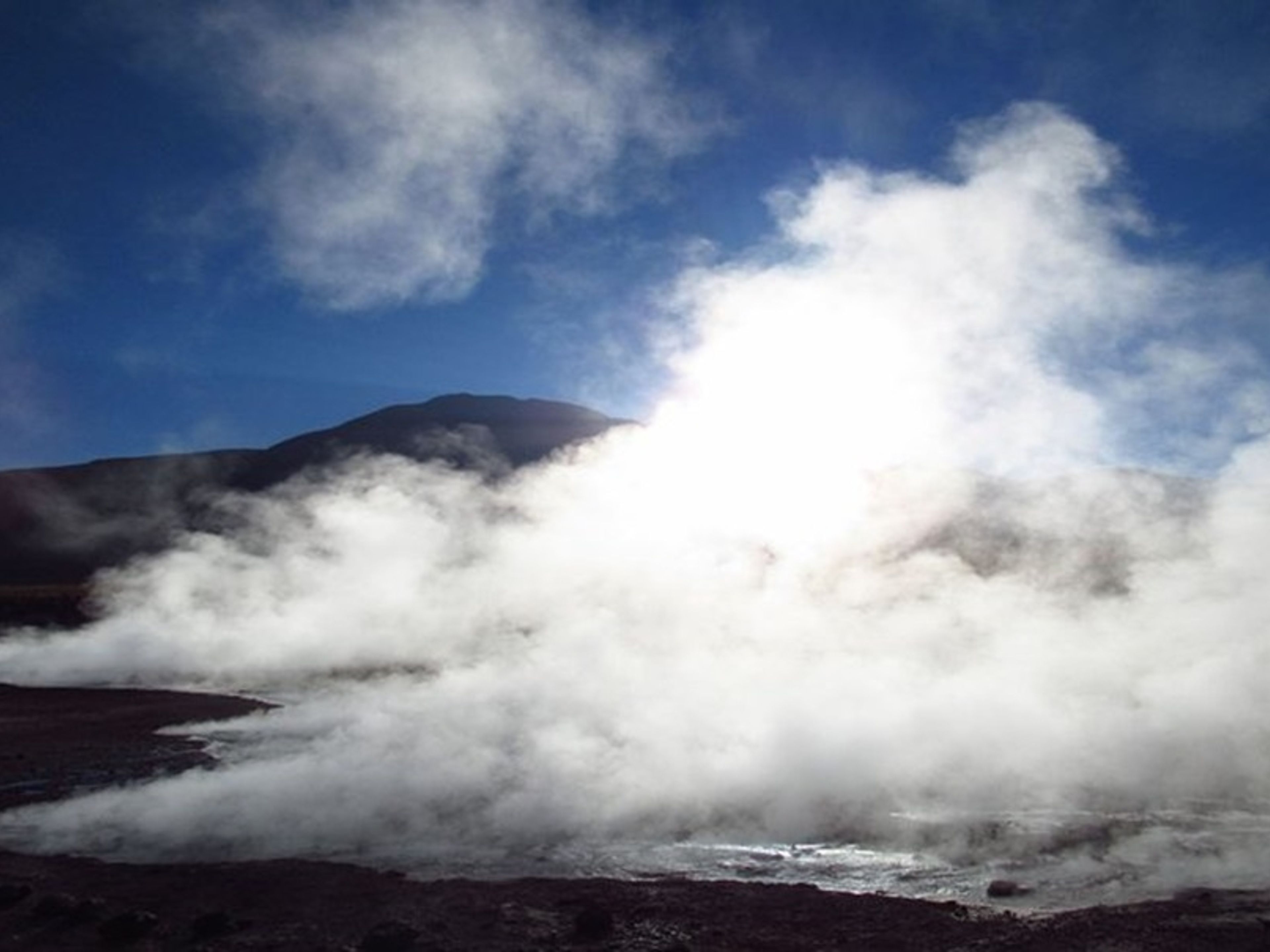 Tour "GEYSER DI TATIO + PRIMA COLAZIONE". TATIO GEYSERS panoramic view, San pedro de Atacama, Chile.
