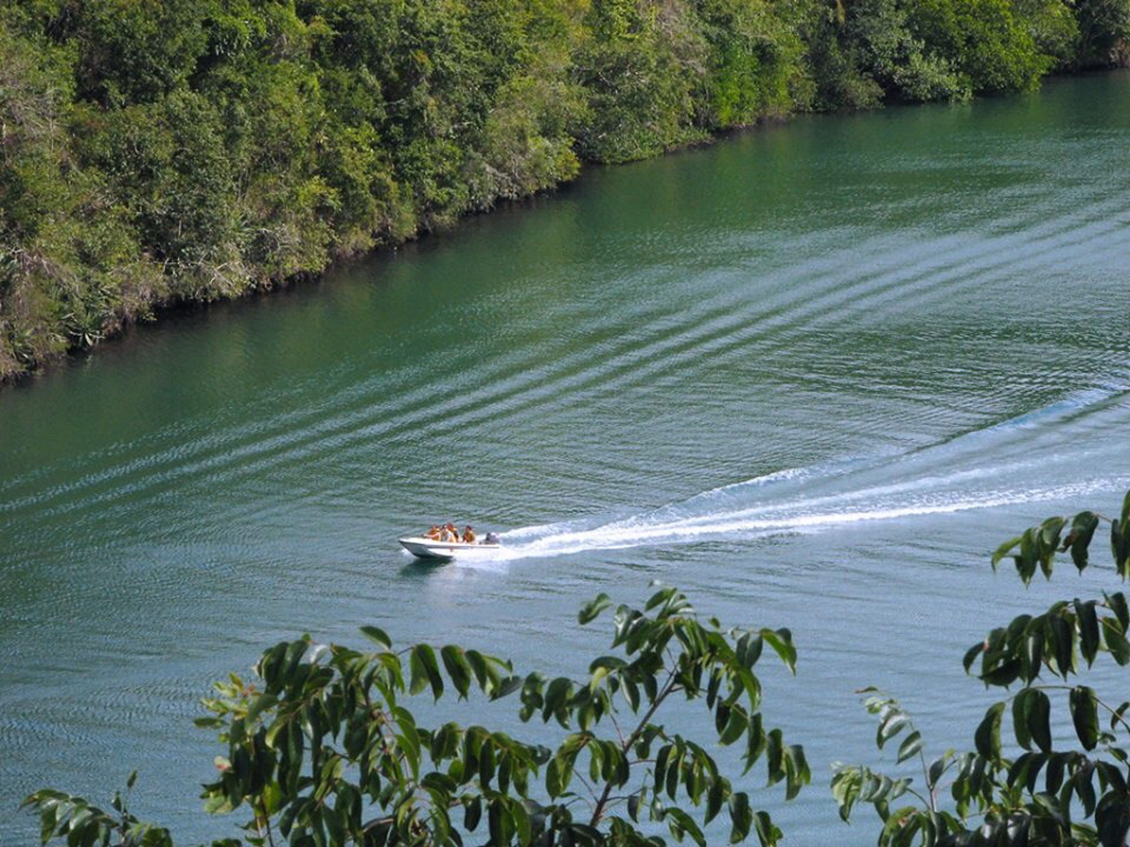 Jeep Safari "NATURE TOUR 4X4 JIBACOA". Canimar river panoramic view, Matanzas city, Matanzas, Cuba.