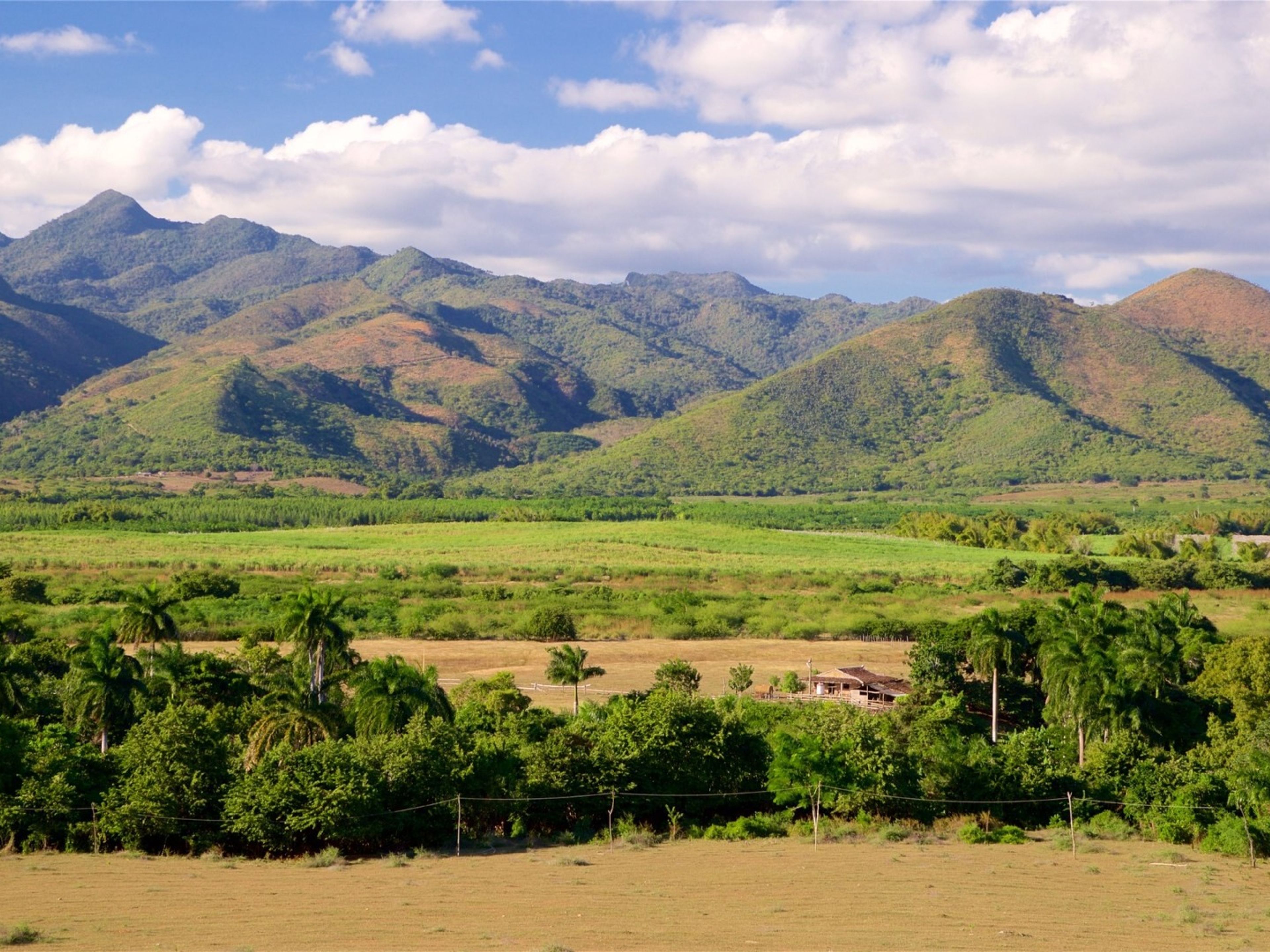 Excursión de Ciclismo “RUTA DEL AZUCAR”. Valle de los Ingenios, (Valley de los Ingenios or Valley of the Sugar Mills) panoramic view, Trinidad, Sancti Spíritus, Cuba.