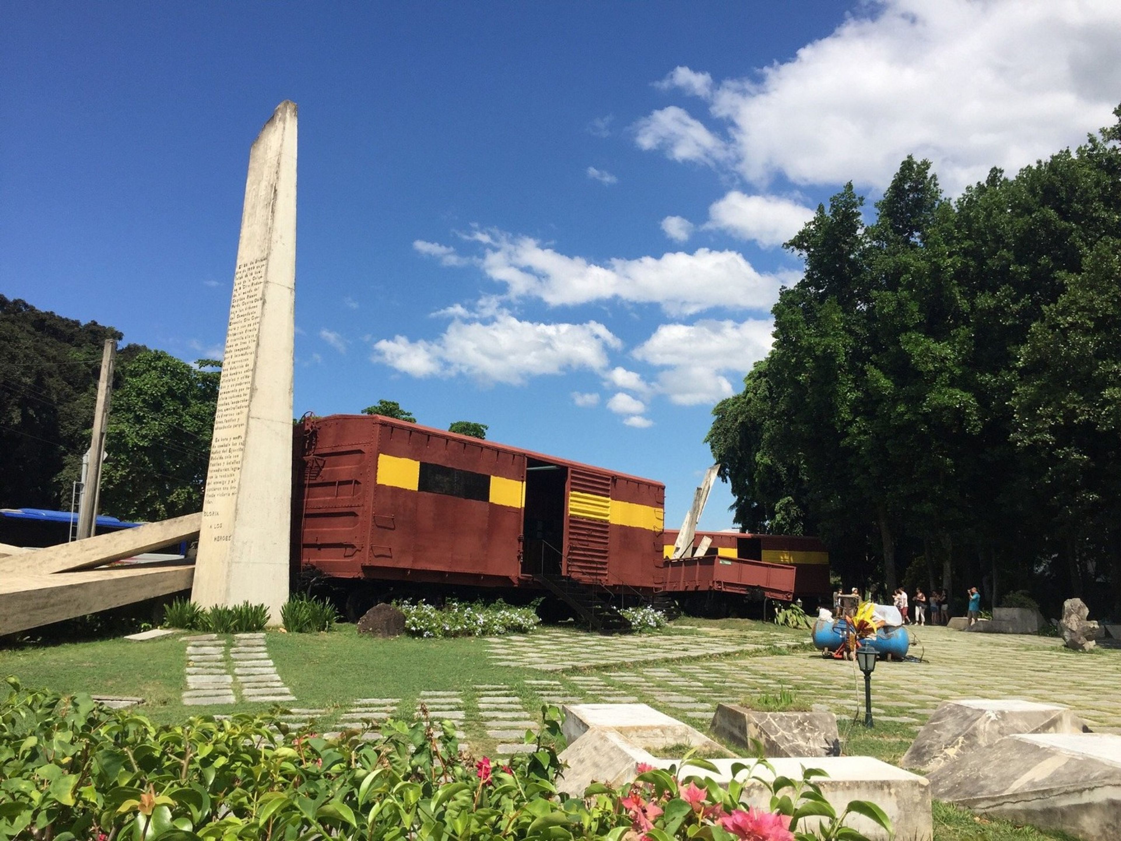 Jeep Safari "2 CITTÀ IN CUI PERNOTTARE". The Armored Train monument panoramic view, Santa Clara, Villa Clara, Cuba.