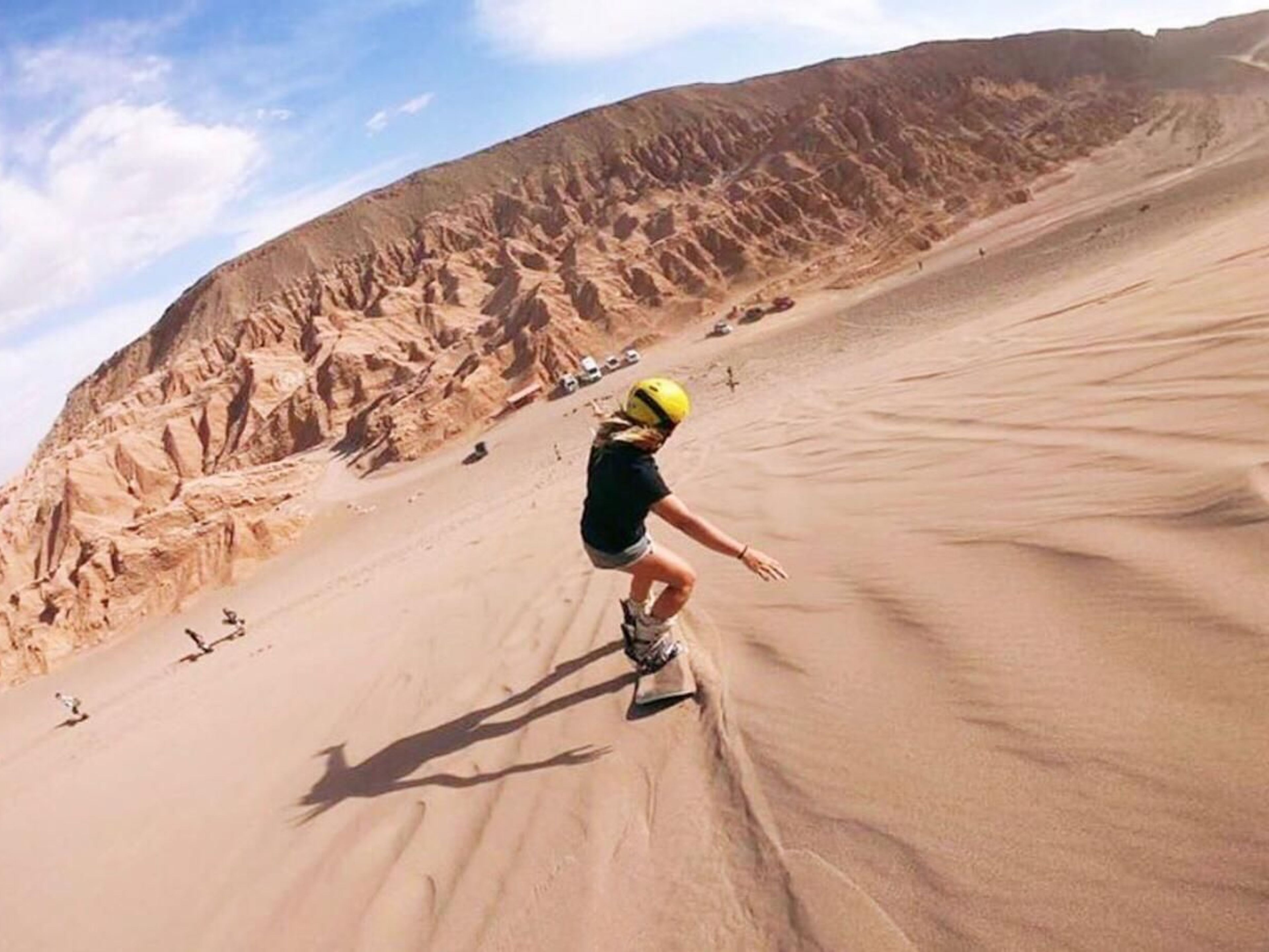 EXKURSION "TAL DES MONDES UND TAL DES TODES". Sandboarding, in Death Valley, "Moon & Death Valleys" Tour