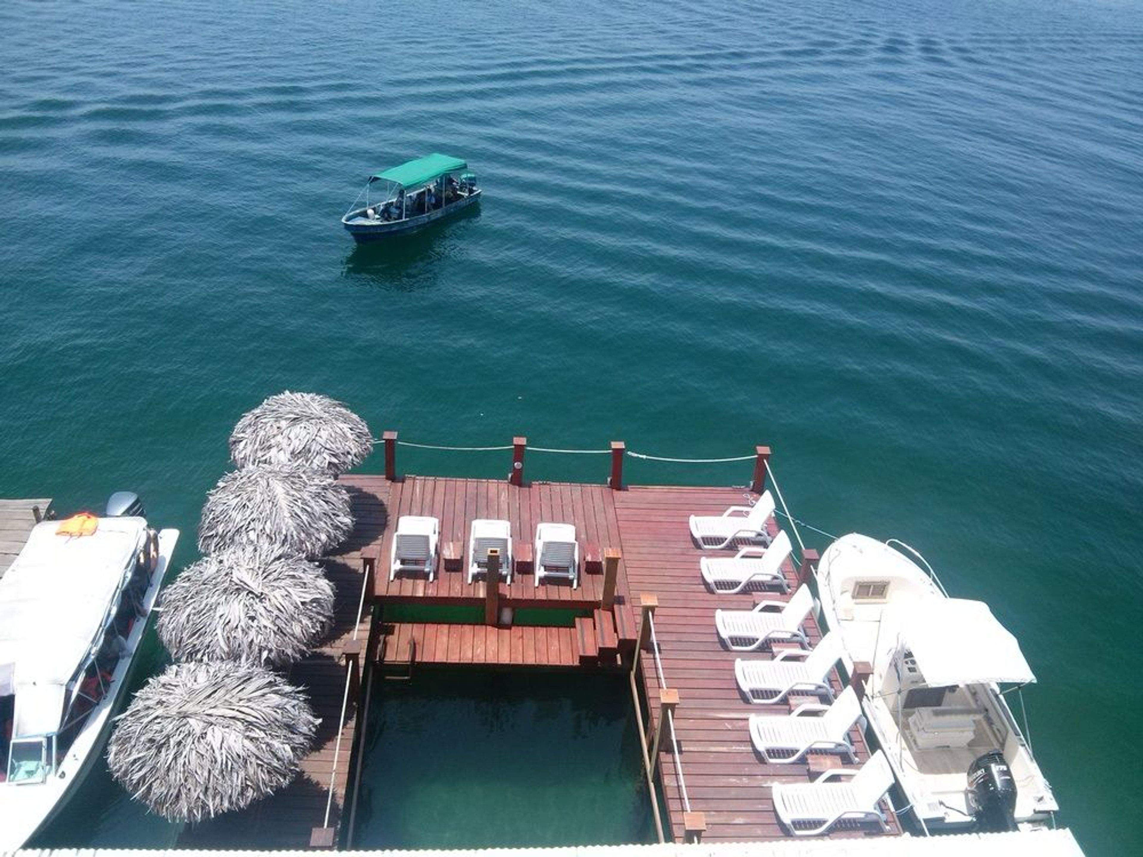 Bocas Town HotelNatural pool and the Caribbean sea view