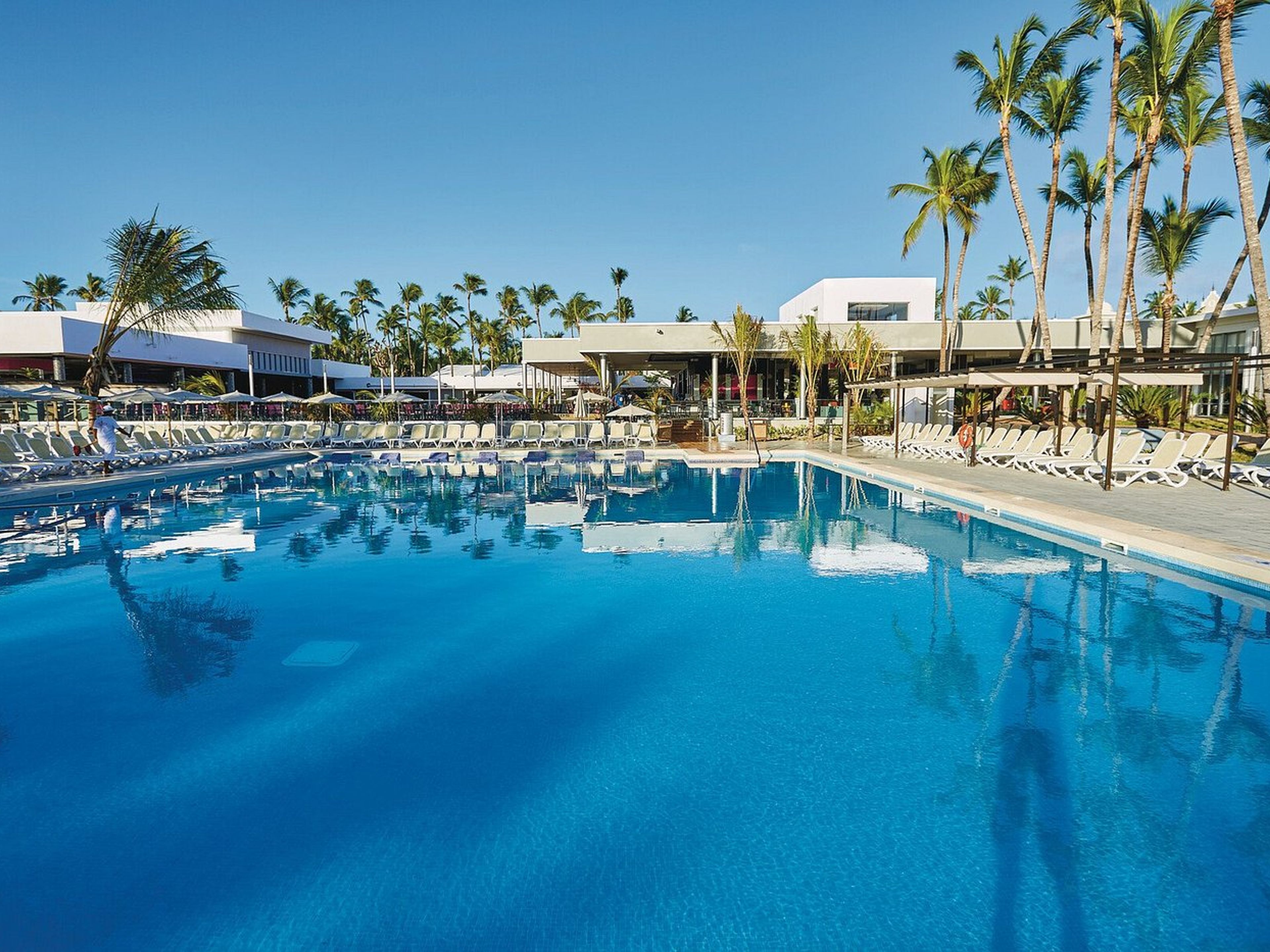 Hotel RIU BAMBU.Hotel's pool panoramic view.