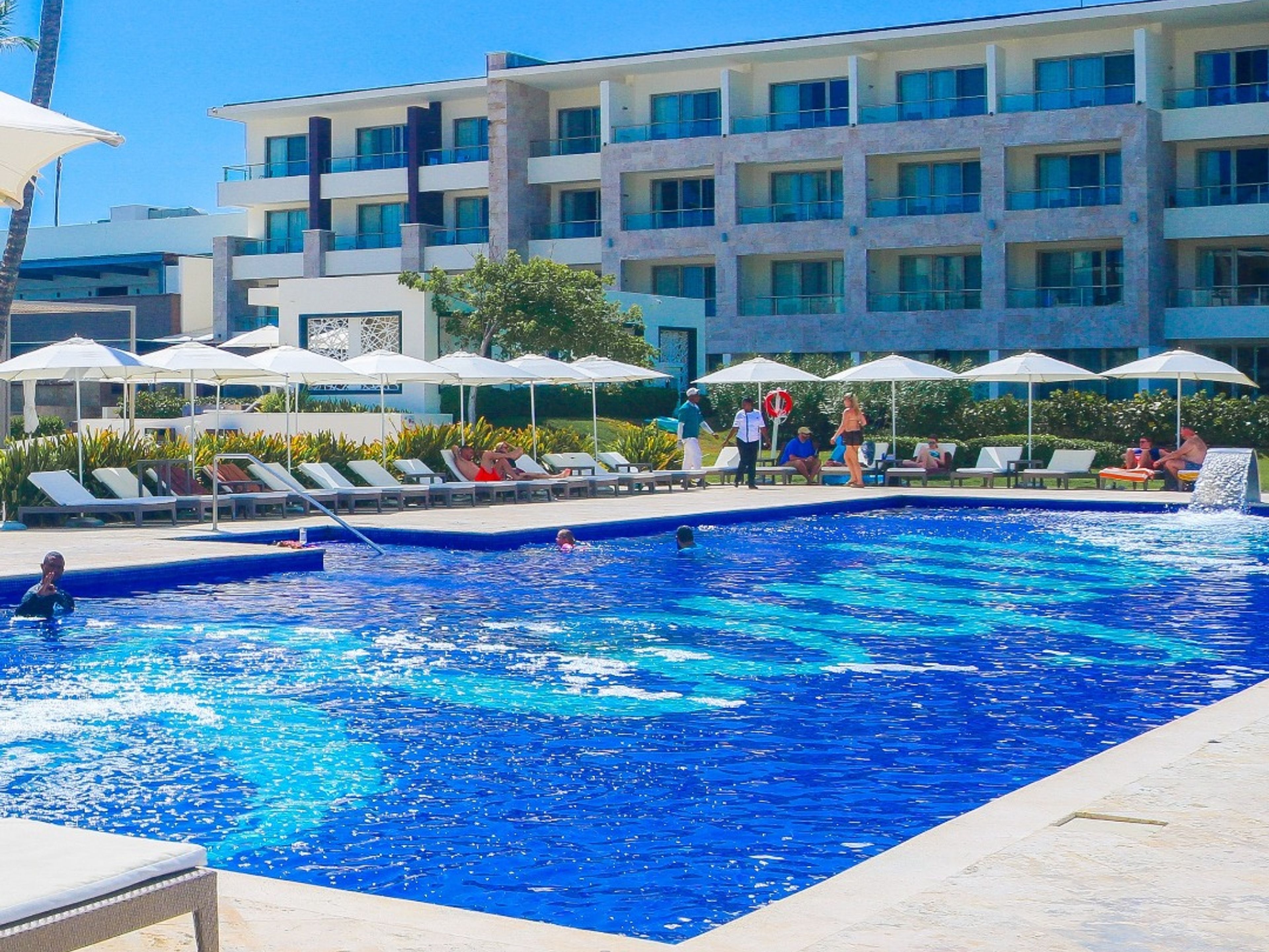Hotel ROYALTON BAVARO.Hotel's pool panoramic view.