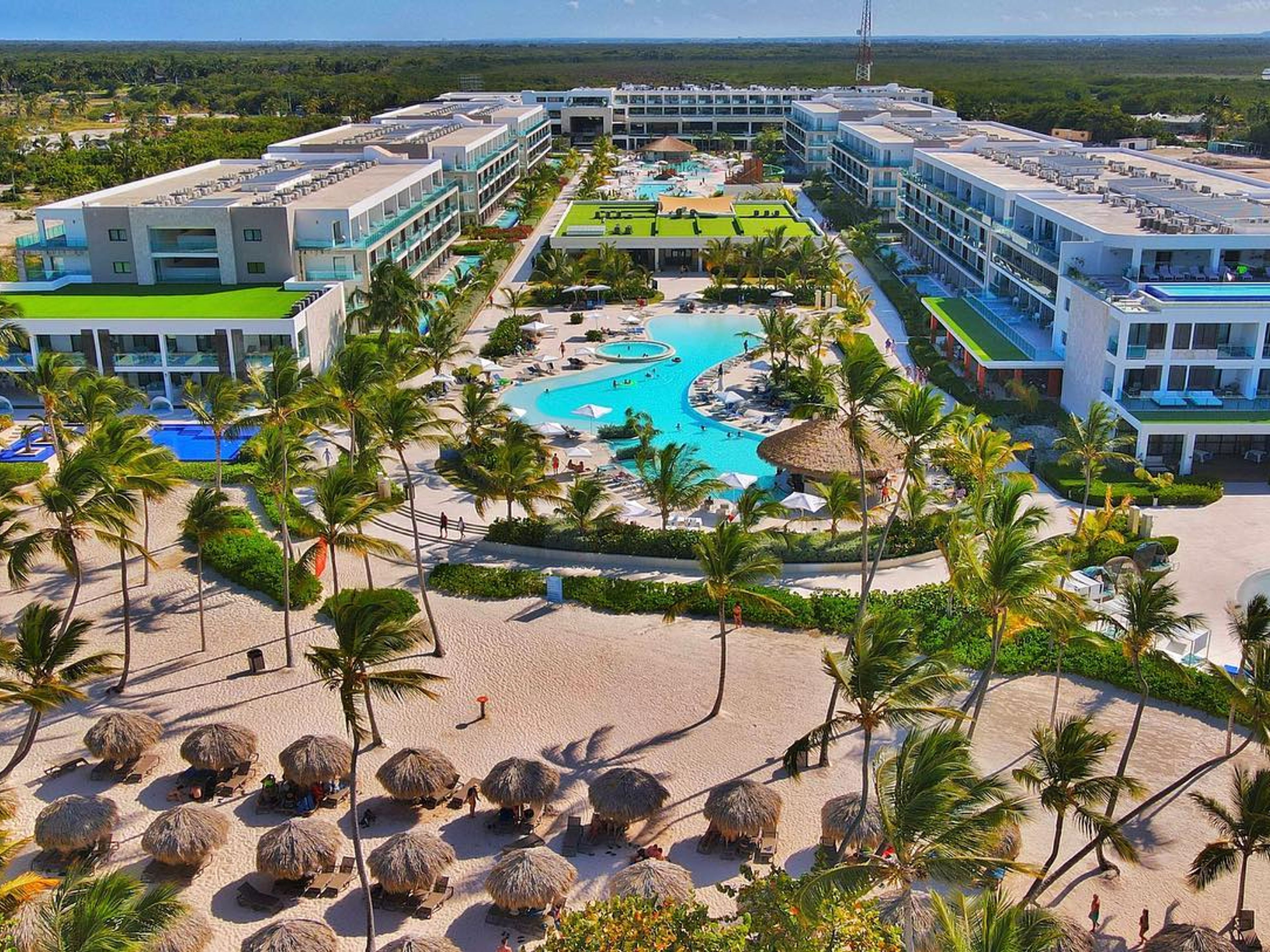 Hotel SERENADE PUNTA CANA BEACH & SPA  RESORT.Hotel's pool panoramic view.