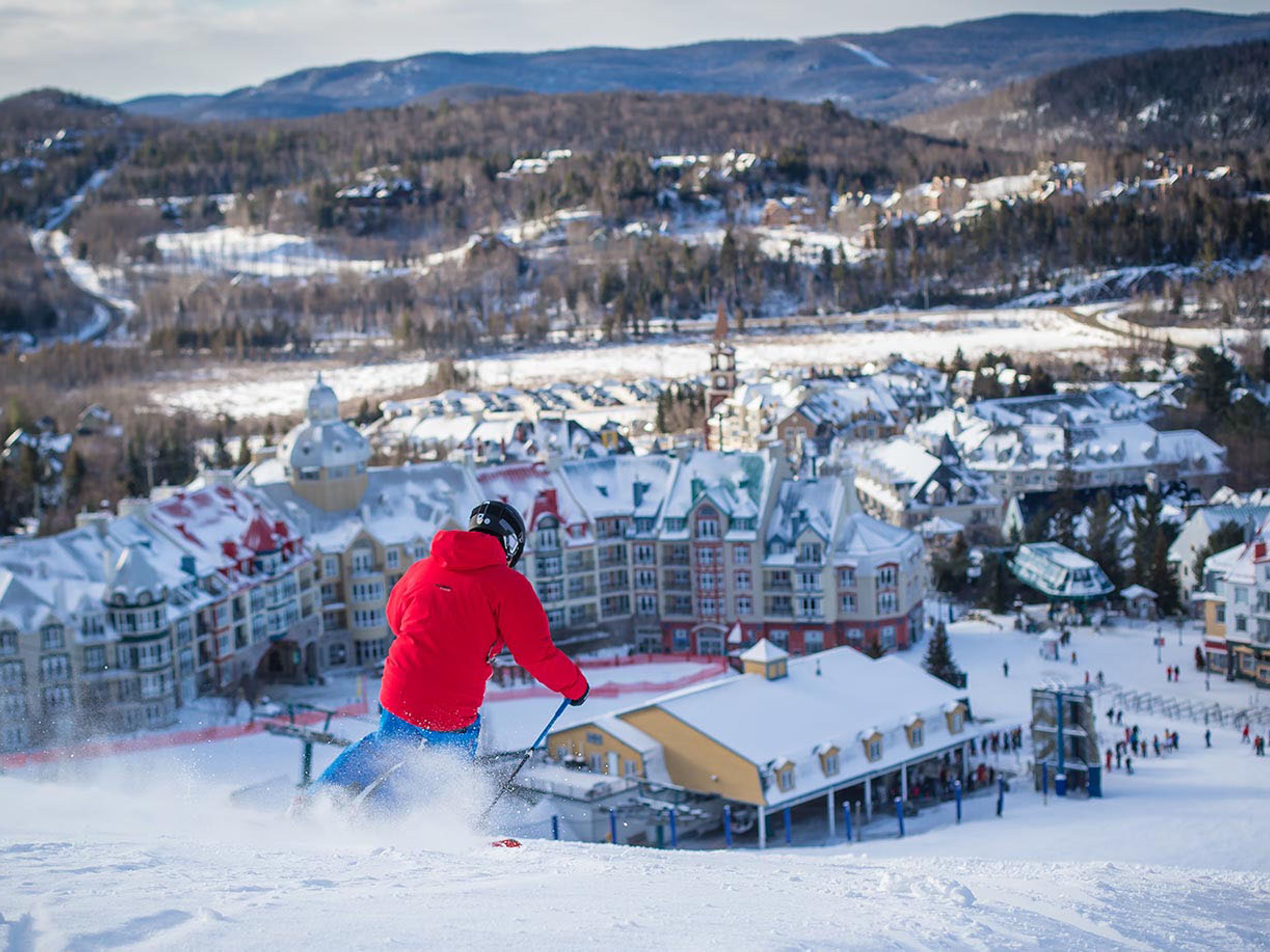 Ski alpin in MOUNT TREMBLANT, Quebec province, Canada.