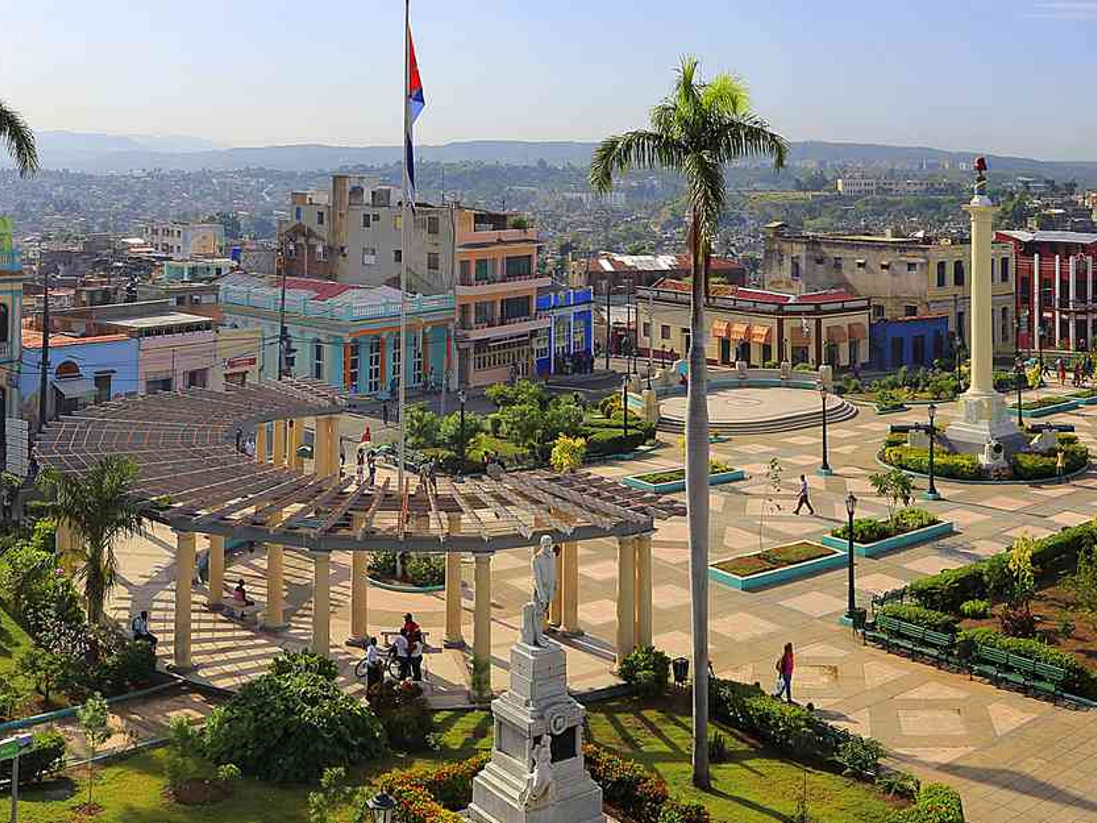 The Marte Square and Santiago de Cuba city panoramic view, CUBAN CHARM Group Tour