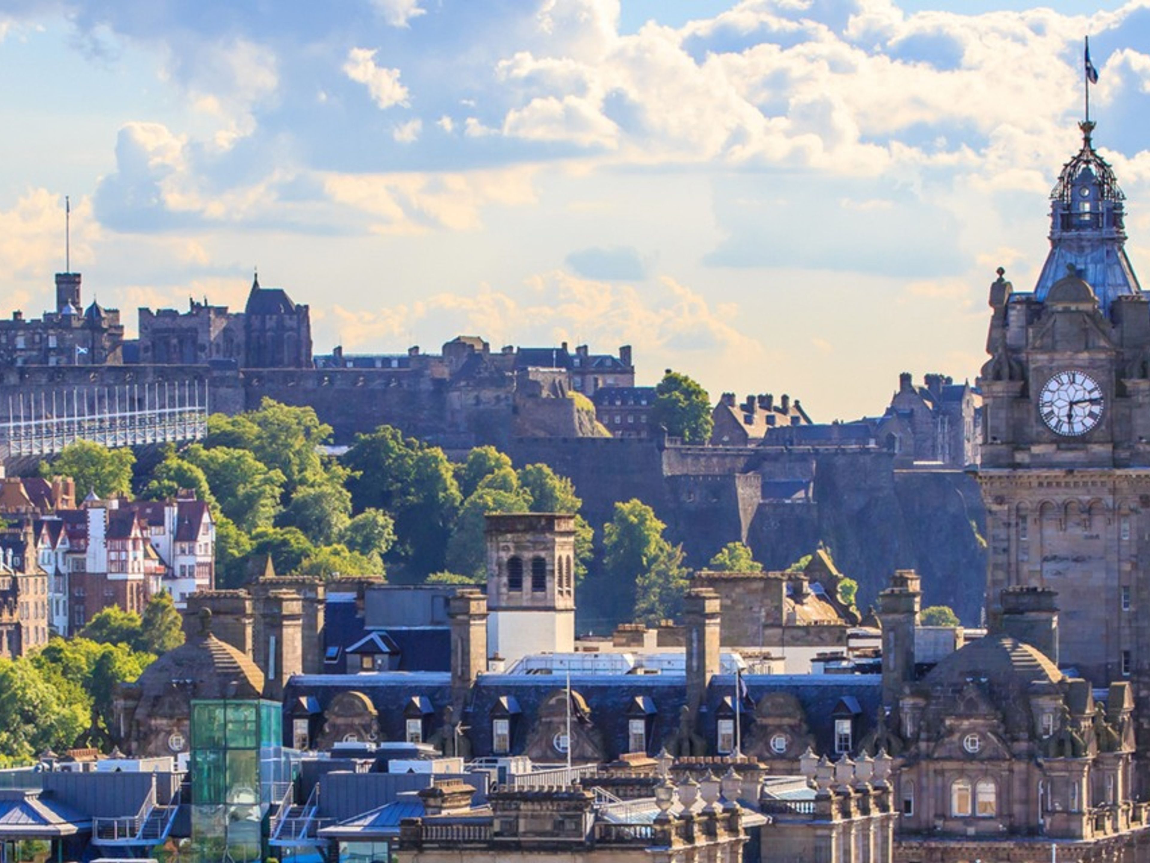 Edinburgh city panoramic view, Scotland.