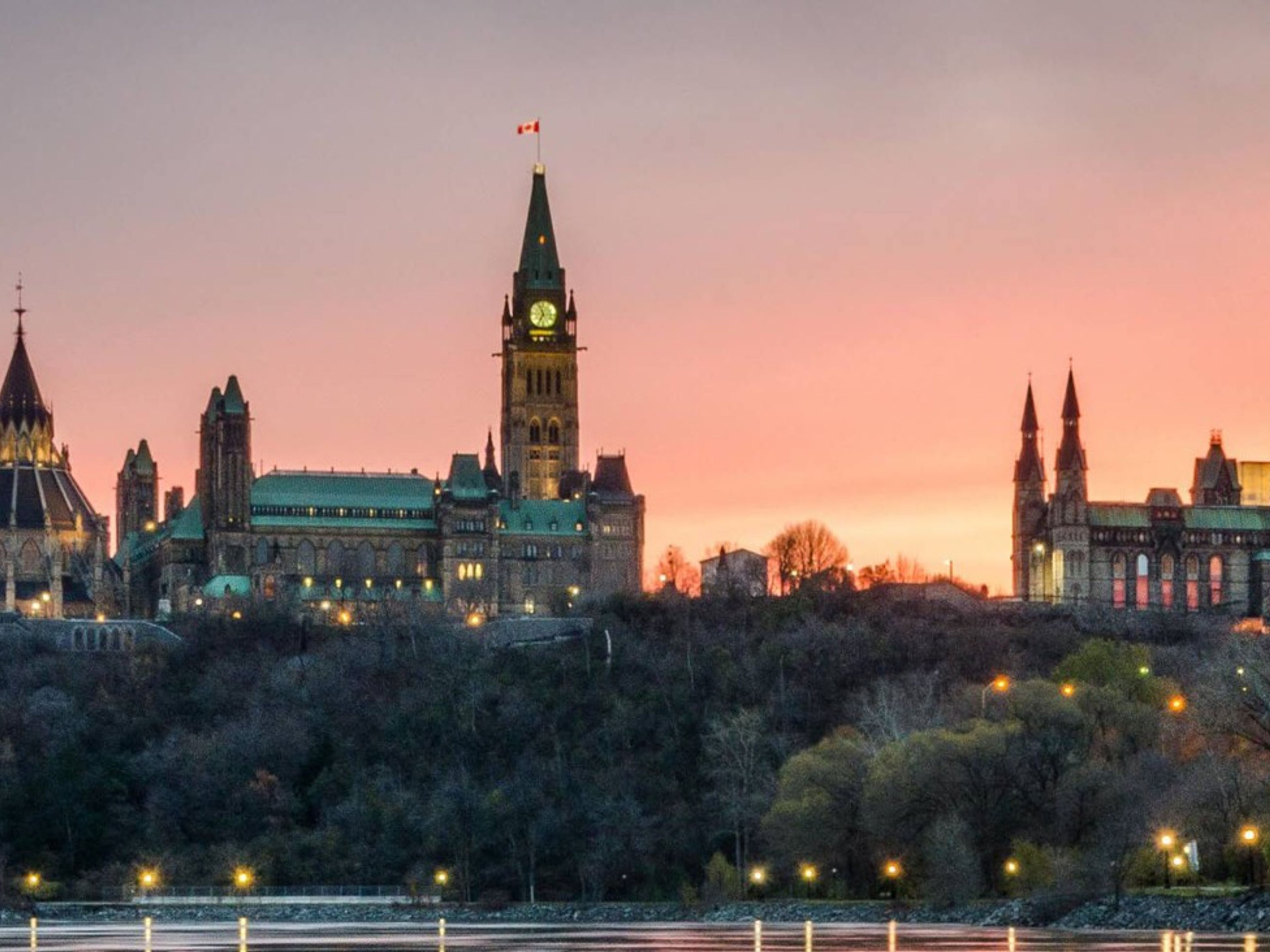 The Ottawa Parliament Hill panoramic view, OTTAWA, Ontario province, Canada.