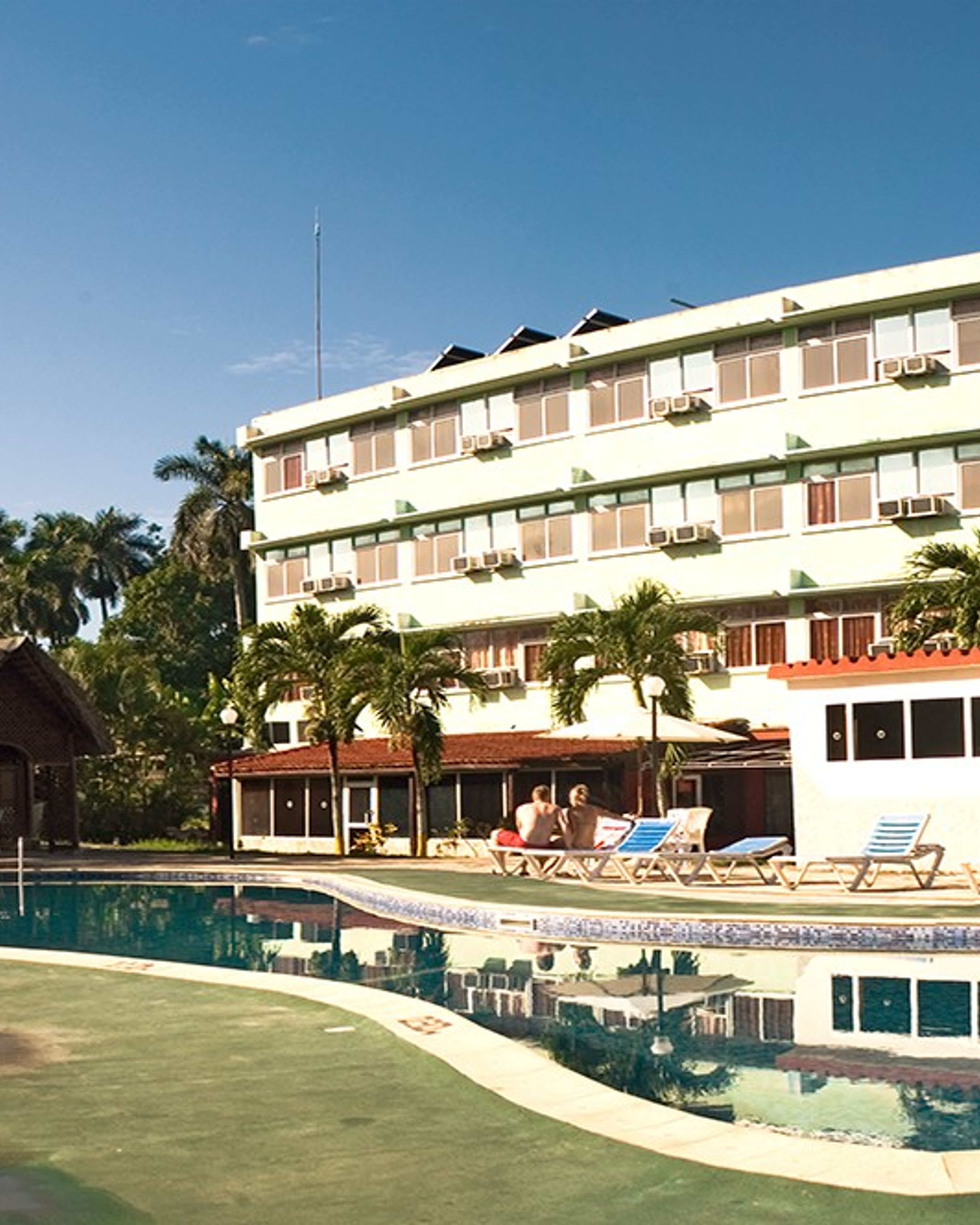 Panoramic hotel & pool view