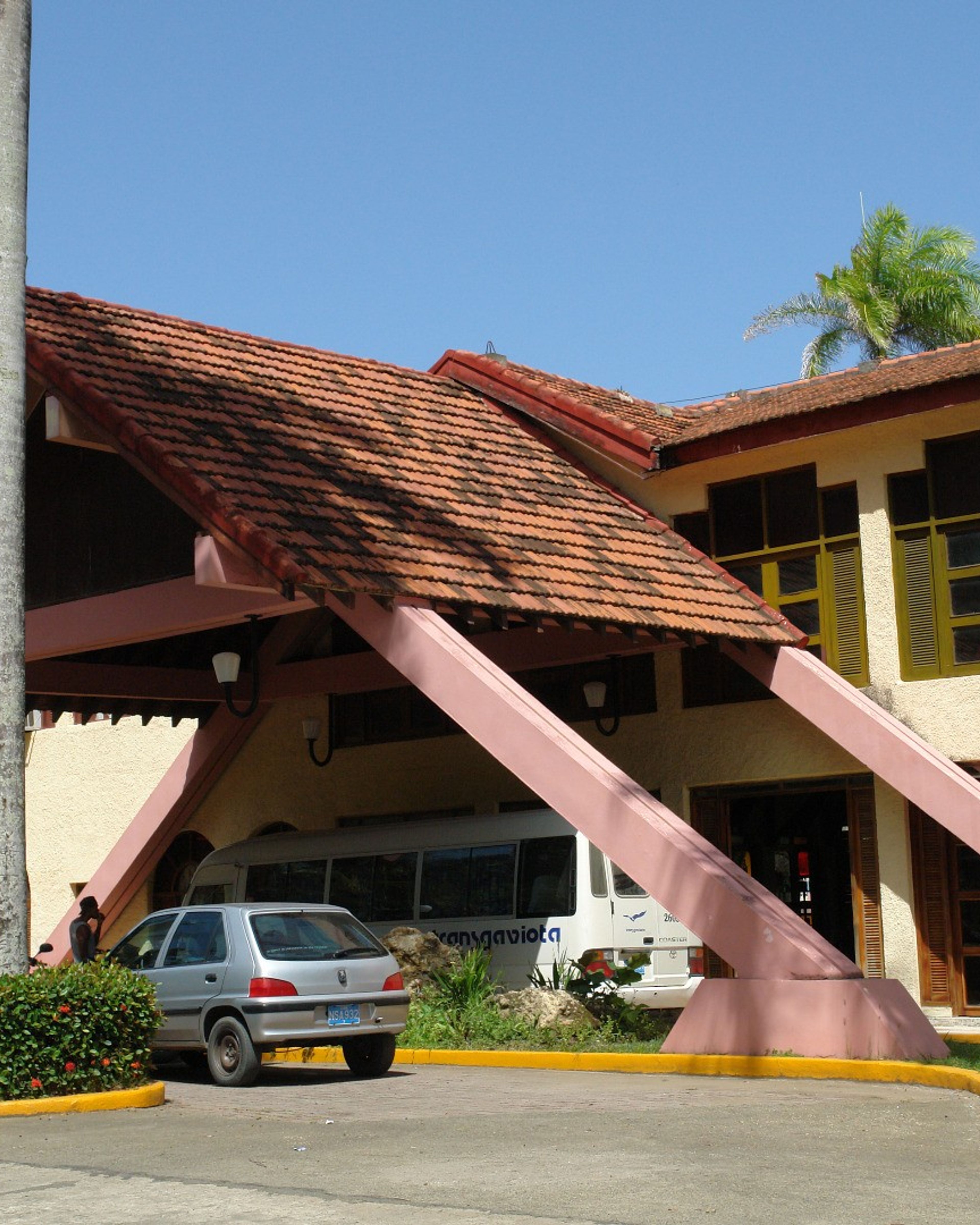 Hotel entrance panoramic view