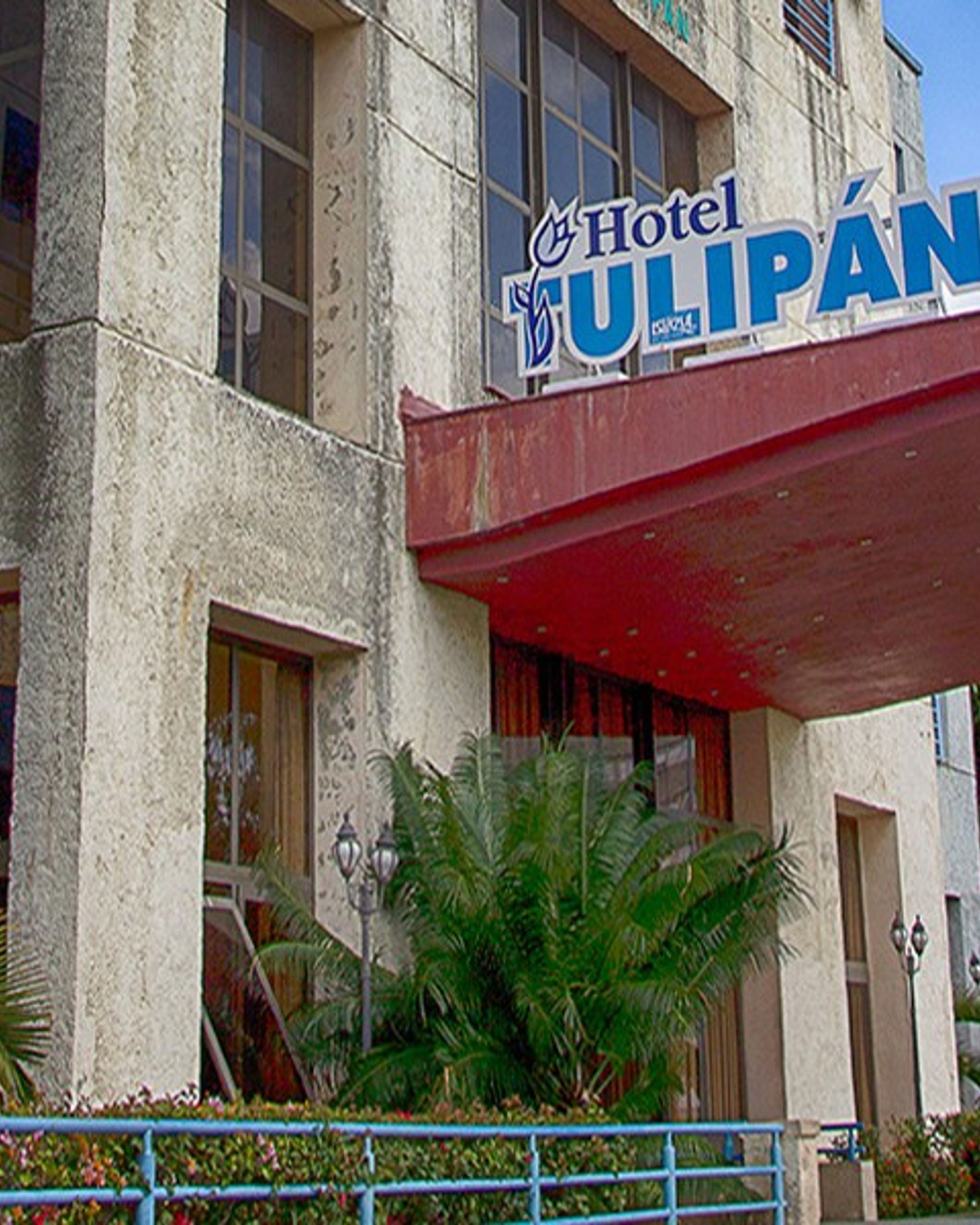 Hotel entrance panoramic view