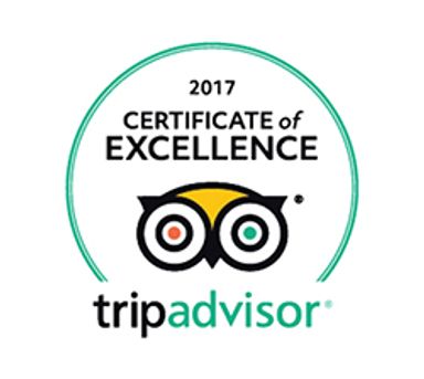 TripAdvisor : Certificat d'excellence.