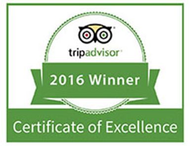 TripAdvisor : Certificat d'excellence.