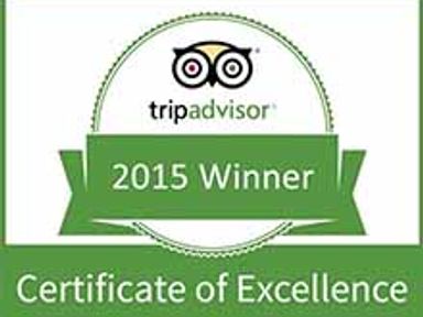 TripAdvisor : Certificat d'excellence.
