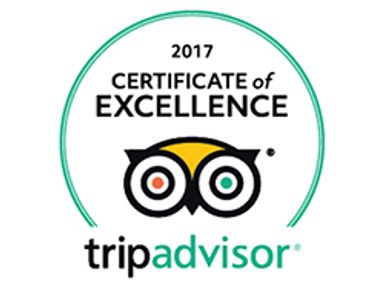 TripAdvisor: Certificate of Excellence.