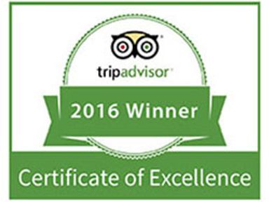 TripAdvisor : Certificat d'excellence.