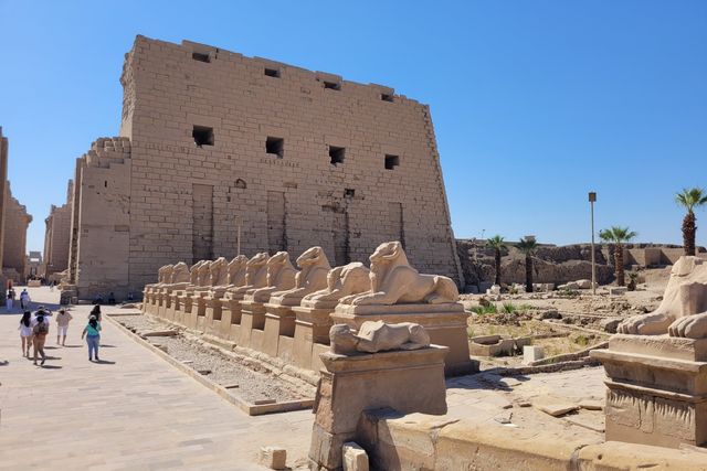 The Temple of Karnak: the great sanctuary of Amun panoramic view, Luxor, Egypt.