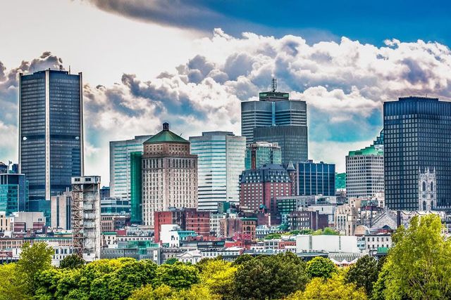 The Down Town of Montreal city panoramic view, MONTREAL, Quebec province, Canada.