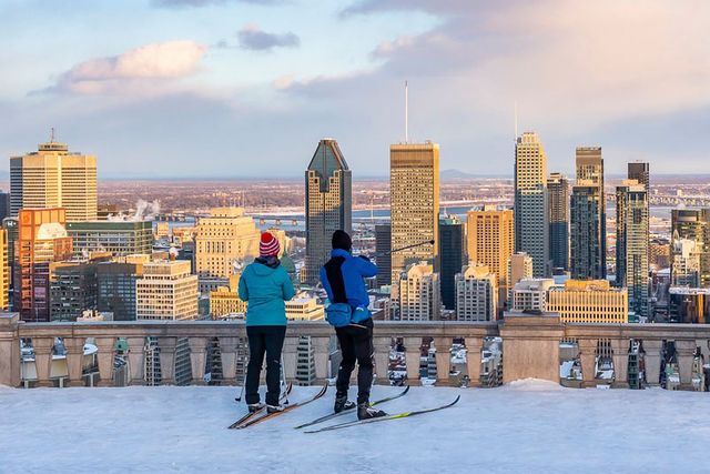Mont Royal in Montreal city panoramic view, MONTREAL, Quebec province, Canada.
