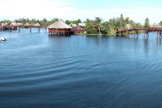 A replica of an Indian village, Guamá tourist park, Matanzas