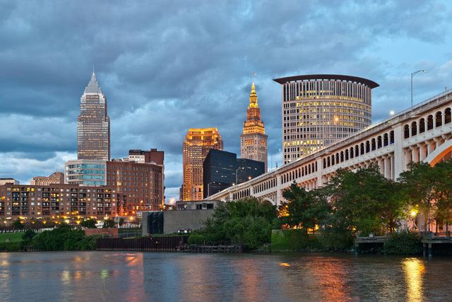 Cleveland city panoramic view, CLEVELAND, Ohio state, United States of America.
