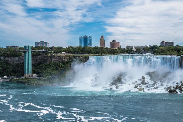 The Niagara Falls (NY) panoramic view, NIAGARA FALLS, Ontario province, Canada.