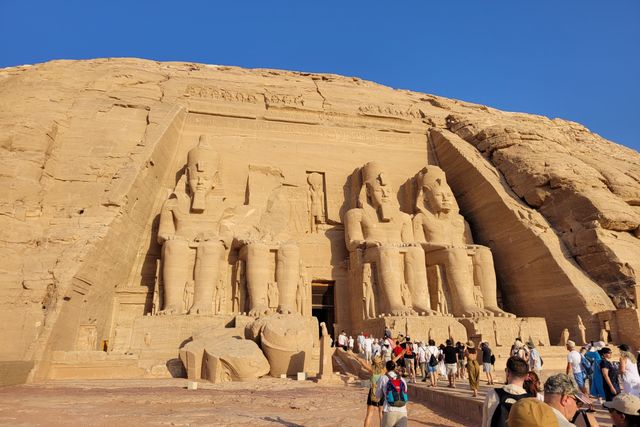 Temple of Abu Simbel panoramic view, Egypt.