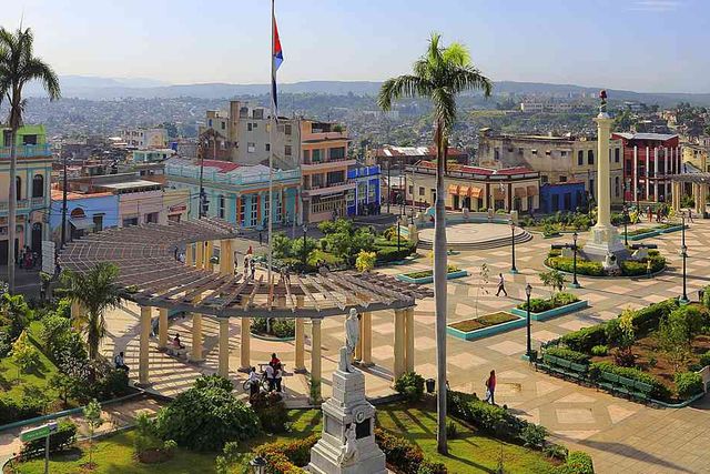 The Marte Square and Santiago de Cuba city panoramic view, CUBAN CHARM Group Tour