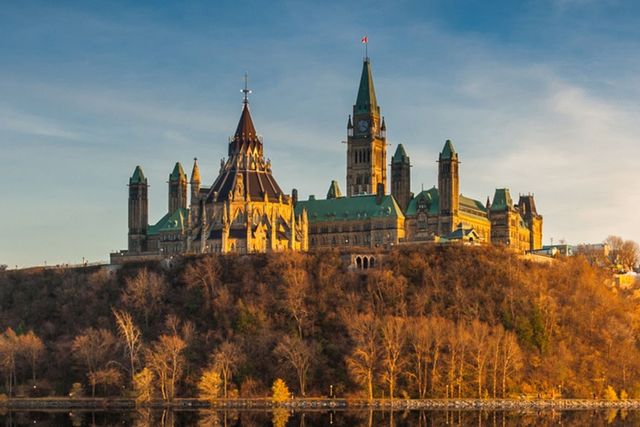The Ottawa Parliament Hill pànoramic view, OTTAWA, Ontario province, Canada.