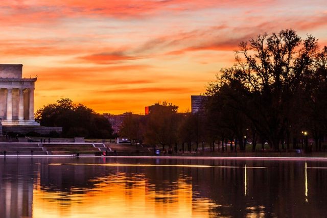 The Abraham Lincoln monument panoramic view, WASHINGTON D.C., Washington state, United States of America.
