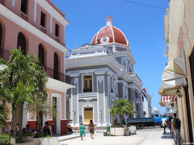 The Goverment Palace panoramic view, Cienfuegos, Cuba.