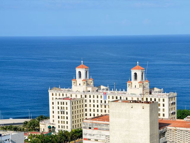 Havana city and the Nacional de Cuba hotel panoramic view