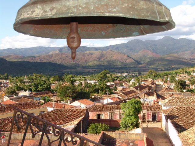 Trinidad old city and The Escambray mountains panoramic view.