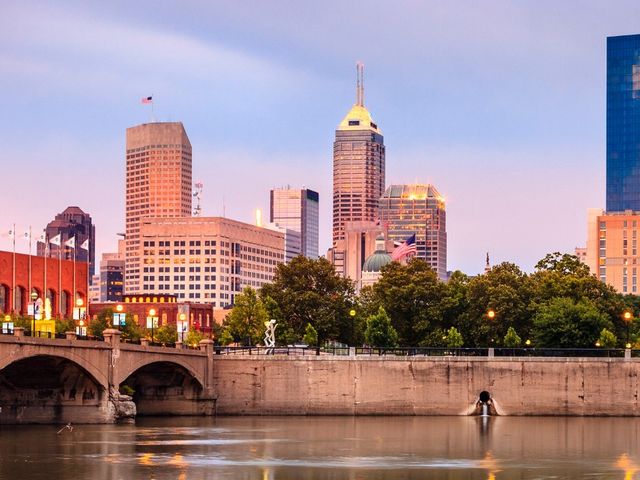 Indianapolis city panoramic view, INDIANÁPOLIS, Indiana state, United States of America.