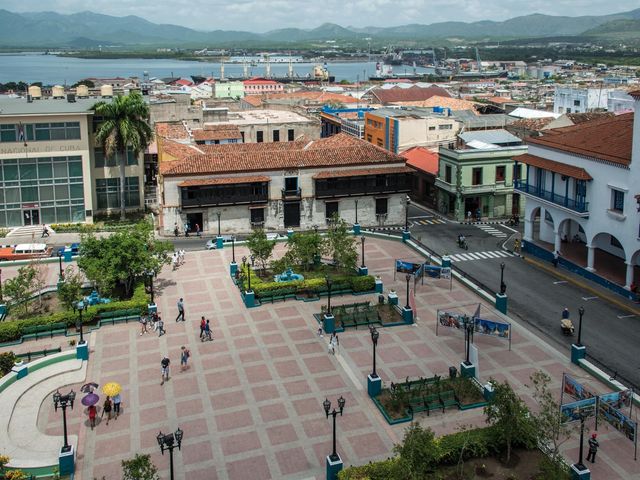 Antonio Maceo Central Park panoramic view, Santiago de Cuba, Cuba.