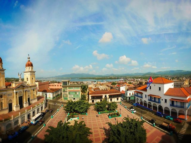 The Cathedral of Santiago de Cuba panoramic view, Santiago de Cuba, Cuba.