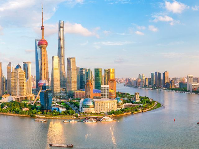 Shanghai city panoramic view, SHANGHAI, Shanghai Municipalitie (上海市), China.