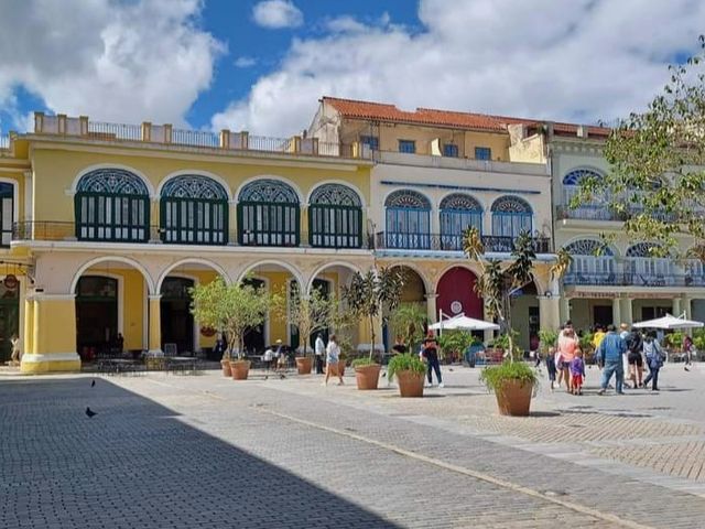 Plaza Vieja panoramic view, Old Havana, Havana, Cuba.